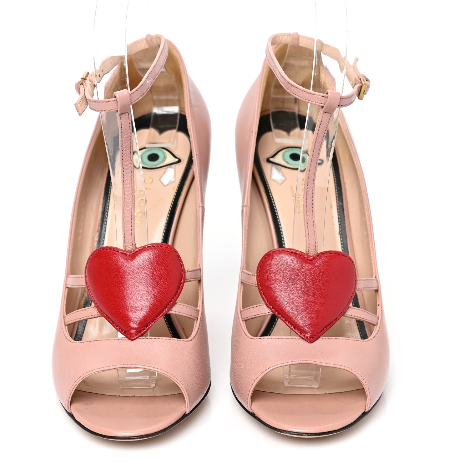Gucci Malaga Kid Heart Pumps 38 Pink 2 of 10