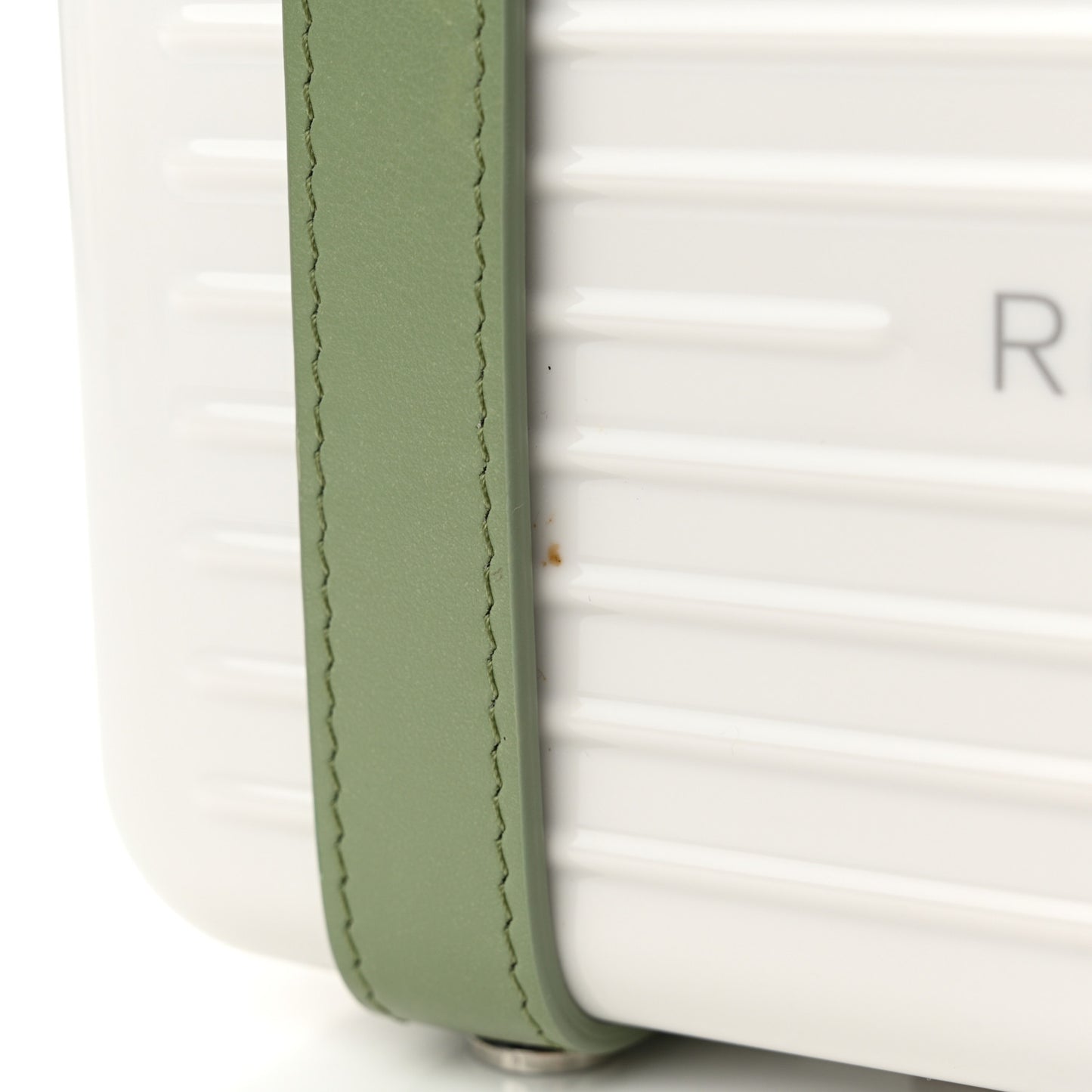 Gloss Polycarbonate Personal Cross-Body Bag White Green