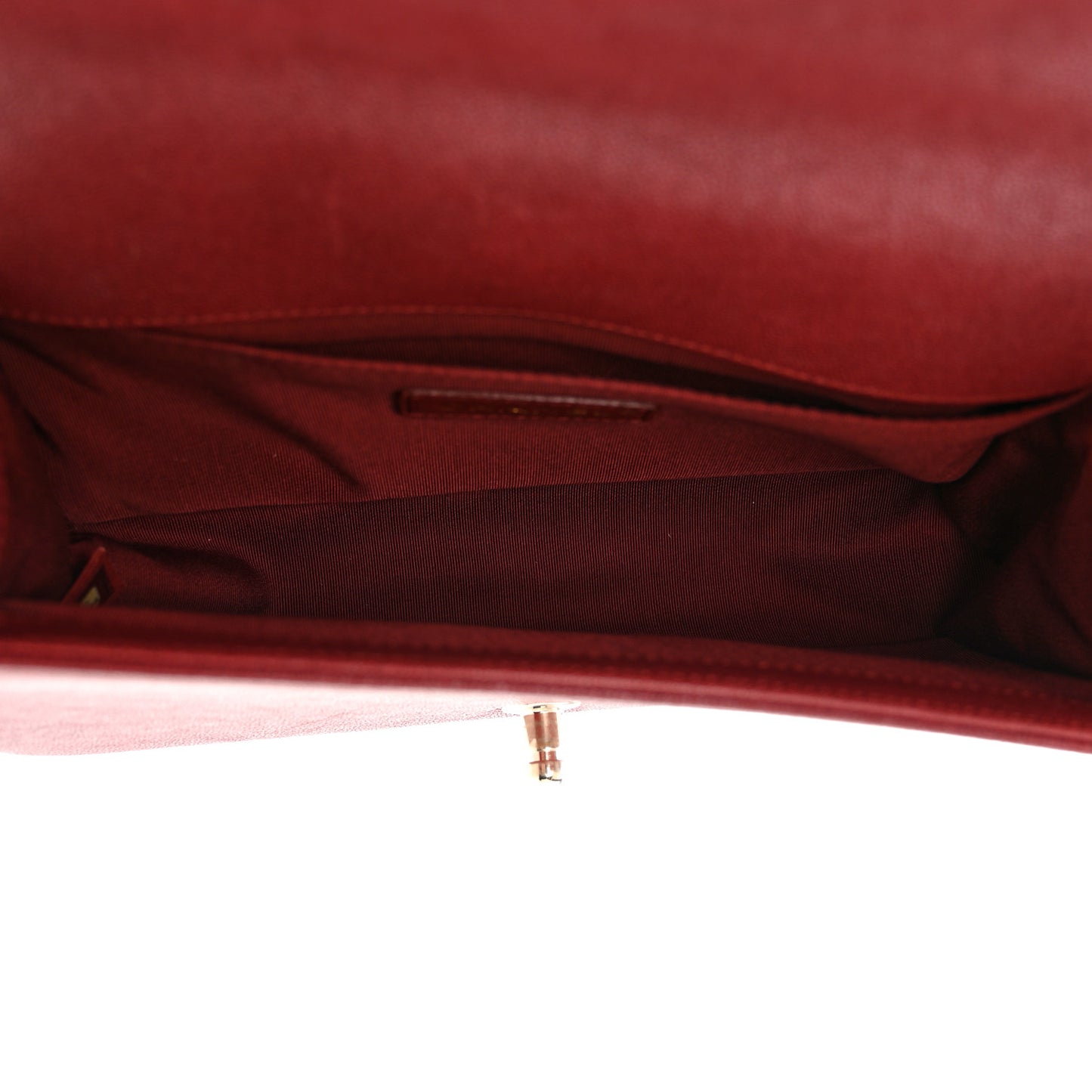 Caviar Chevron Quilted Medium Boy Flap Red