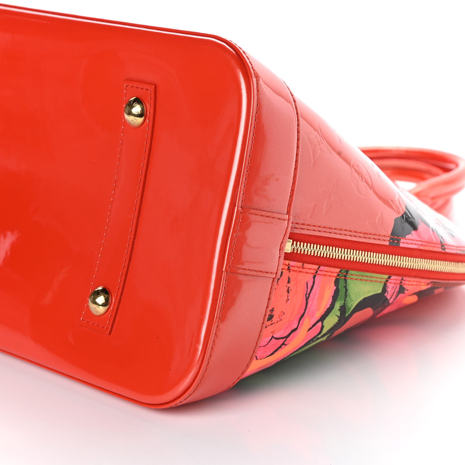 Louis Vuitton Vernis Roses Alma GM Orange Sunset 9 of 10