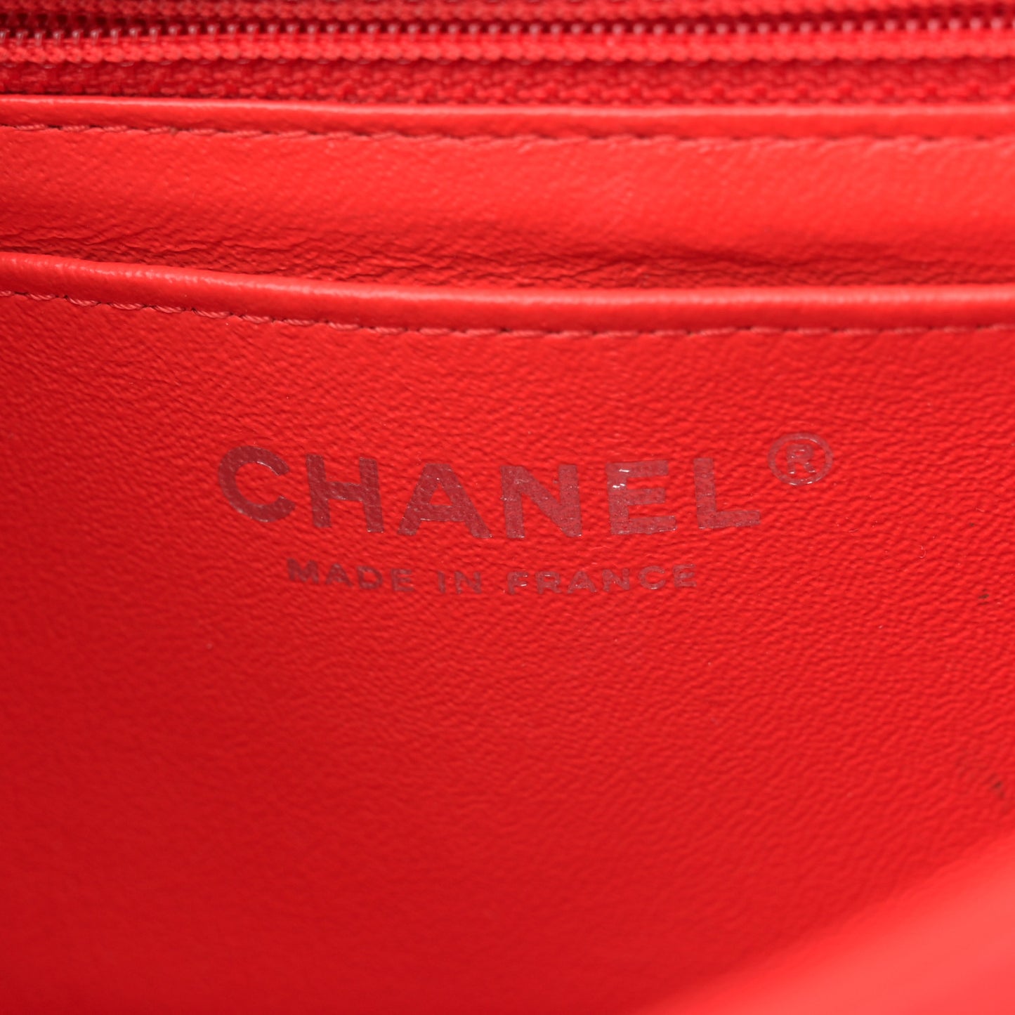 Lambskin Quilted Mini Rectangular Flap Red