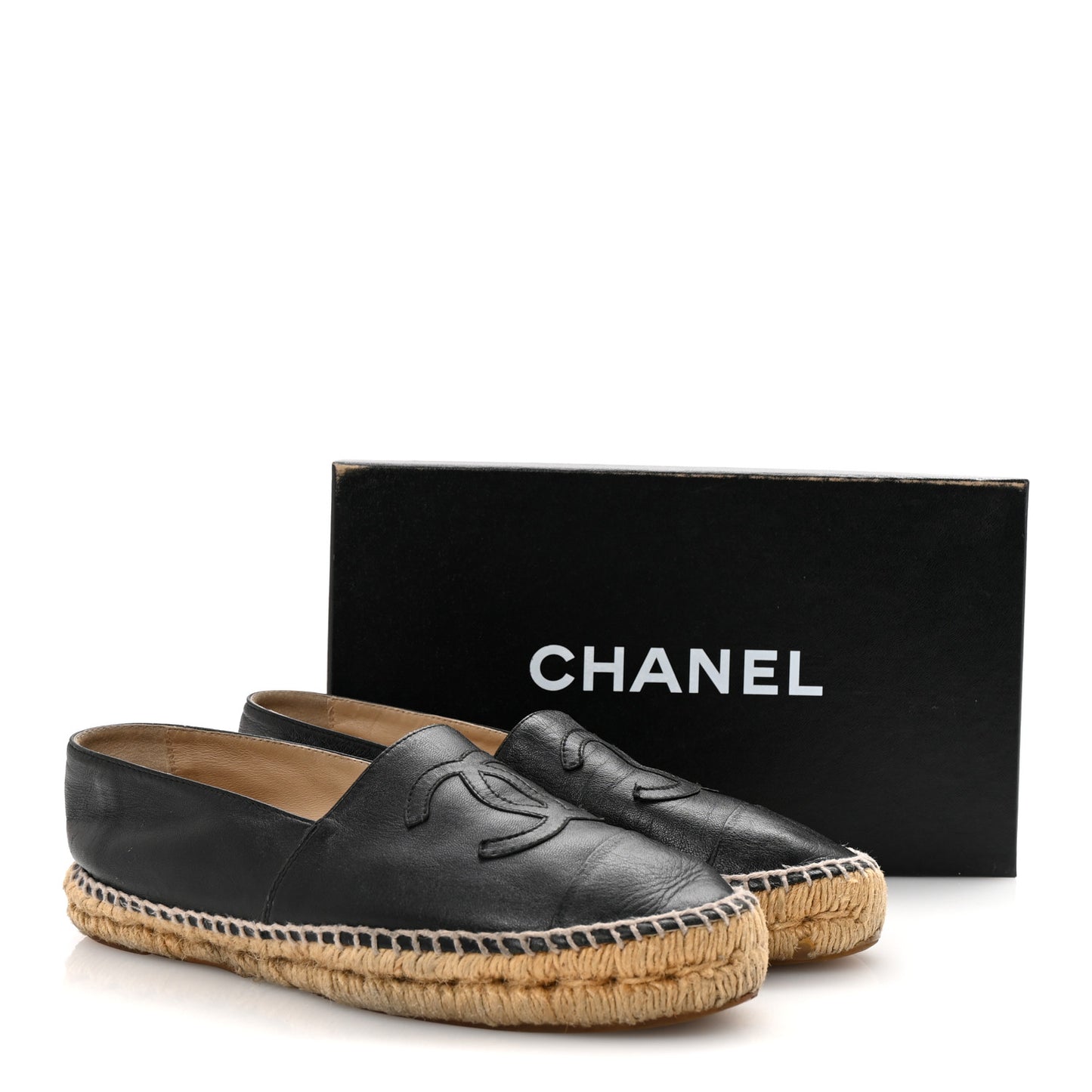 Lambskin CC Espadrilles 38 Black