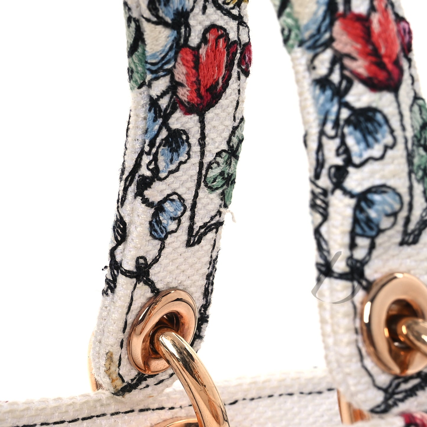 Canvas Florilegio Embroidered Medium Lady D-Lite White Multicolor