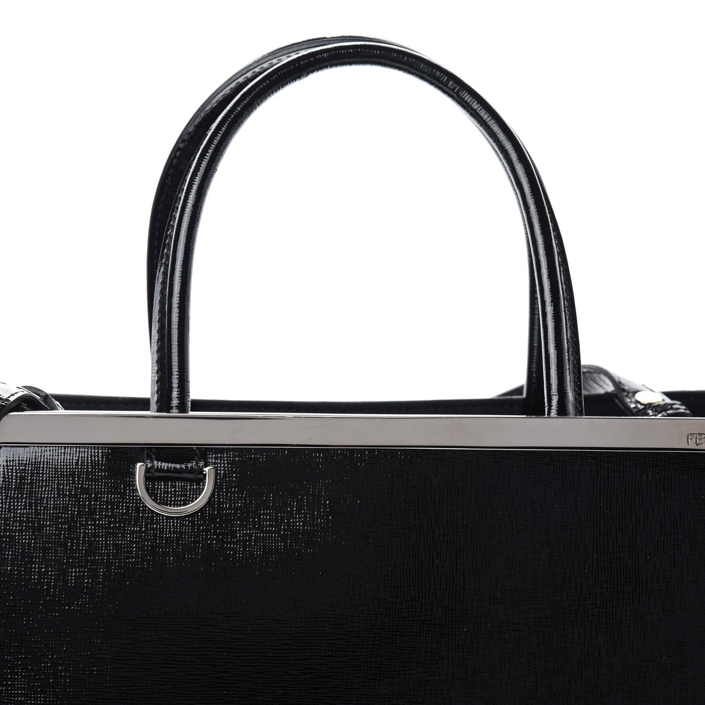 Patent Vitello Elite Regular 2Jours Tote Black