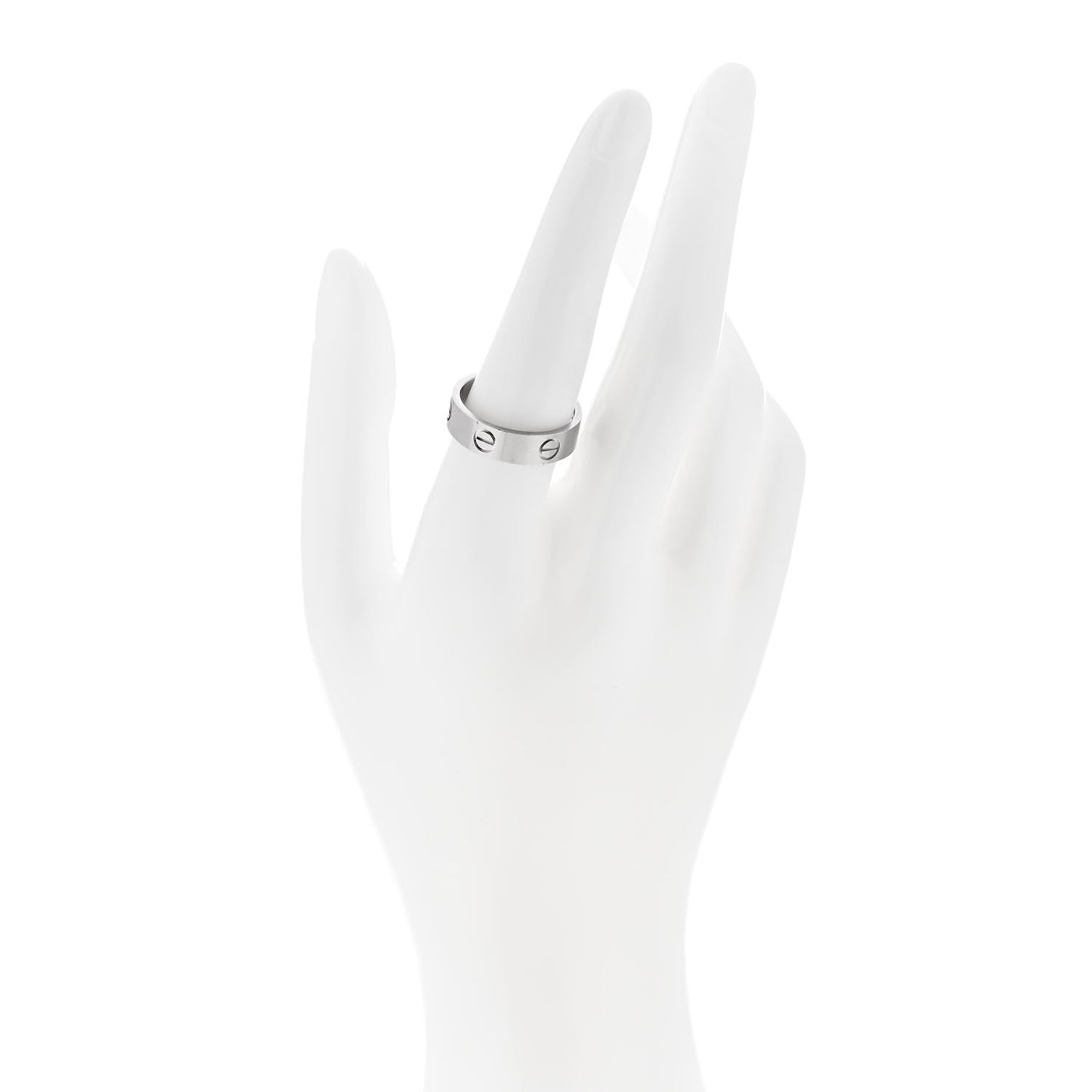 18K White Gold 5.5mm LOVE Ring 57 8