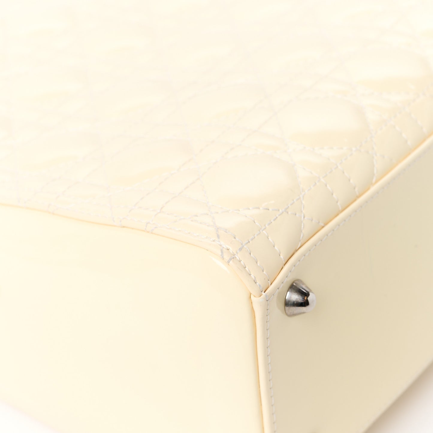 Patent Cannage Large Lady Dior White
