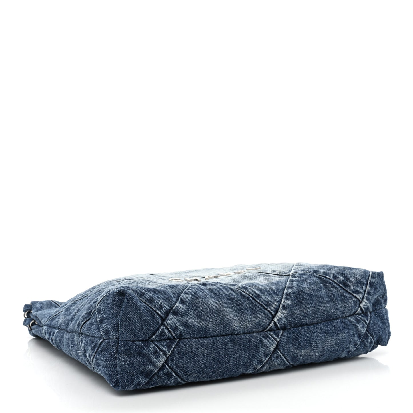 Denim Quilted Small Chanel 22 Blue