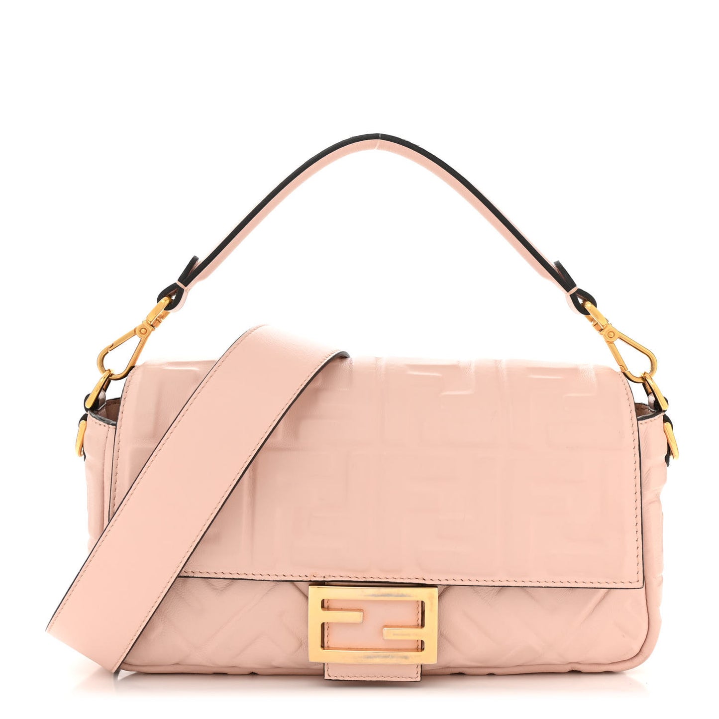 Nappa FF 1974 Embossed Baguette Rosa Quarzo