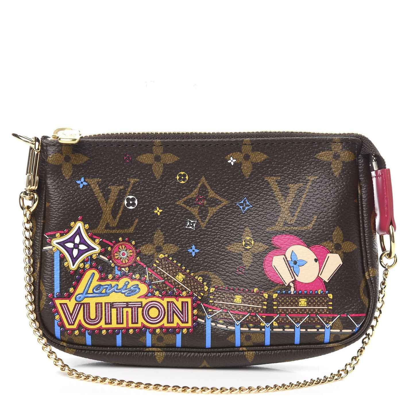 Monogram 2020 Christmas Animation Roller Coaster Mini Pochette Accessories Pivoine