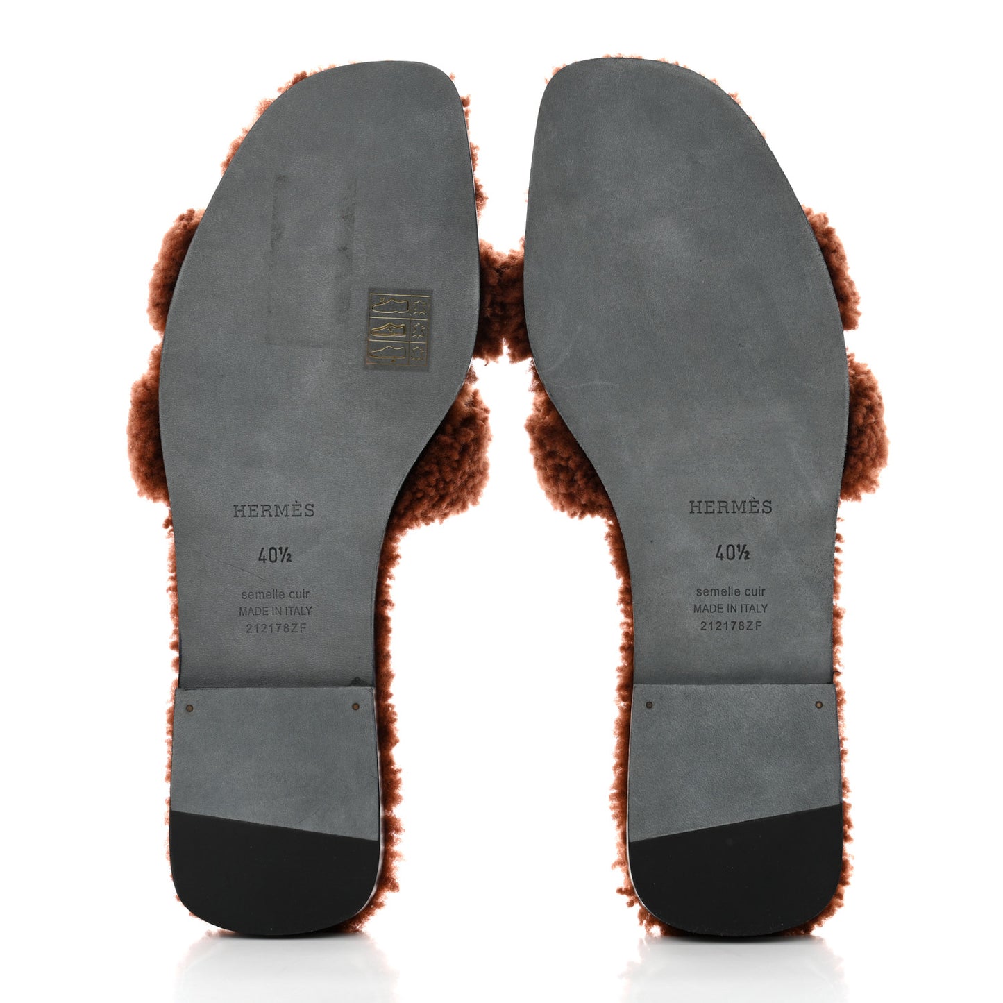 Woolskin Oran Sandals 40.5 Cognac