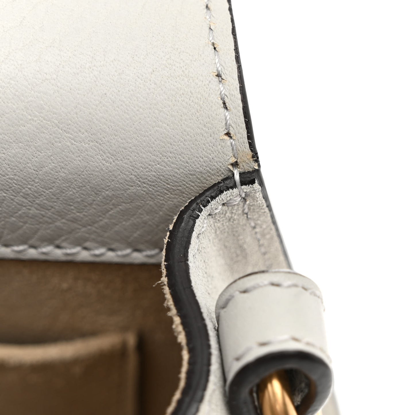 Calfskin Suede Small Nile Bracelet Bag Airy Grey