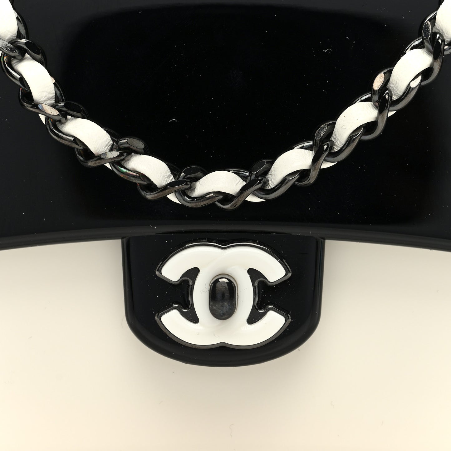 Plexiglass Plexi Coco Bag Black White