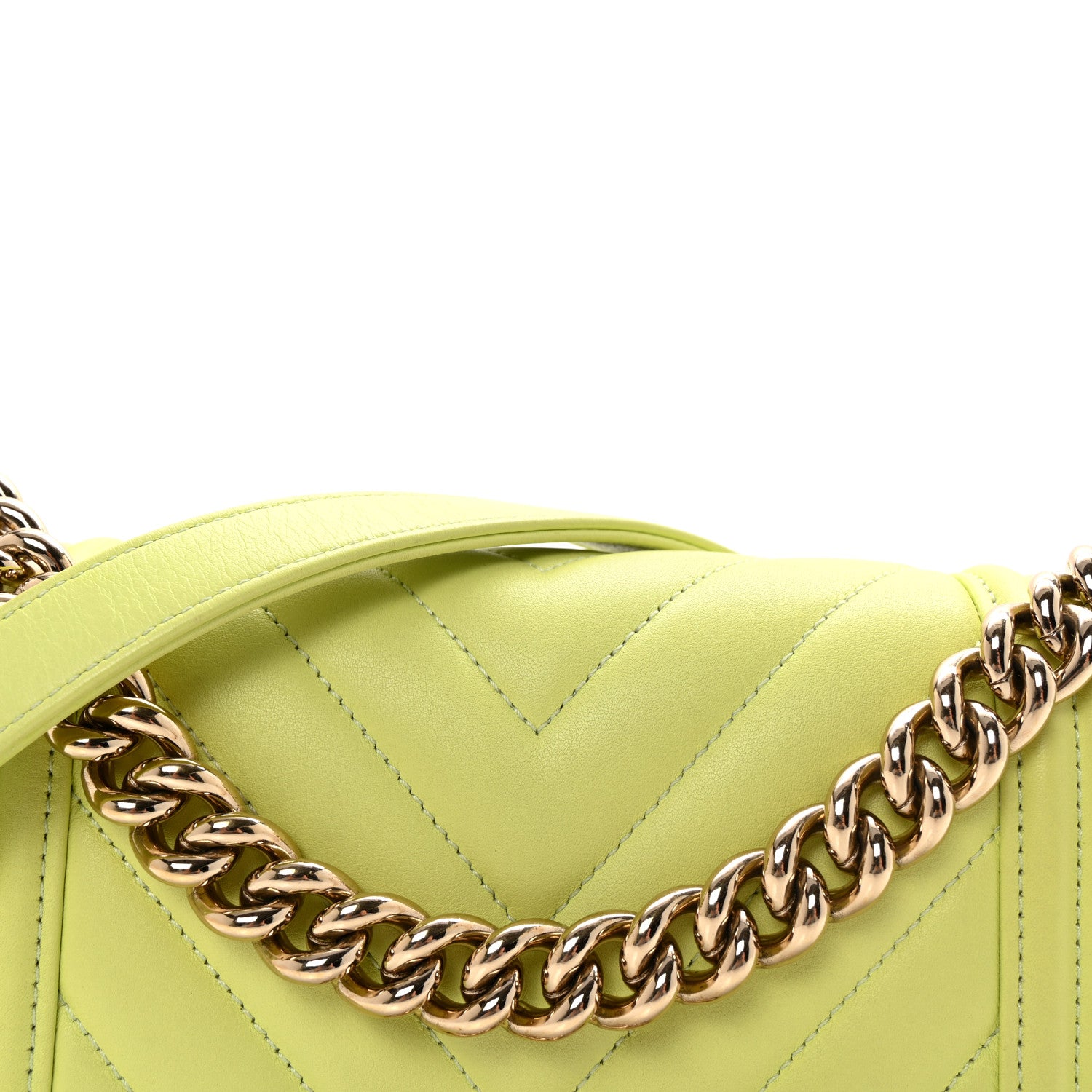 Chanel Calfskin Chevron Quilted Small Boy Flap Light Green 8 of 10