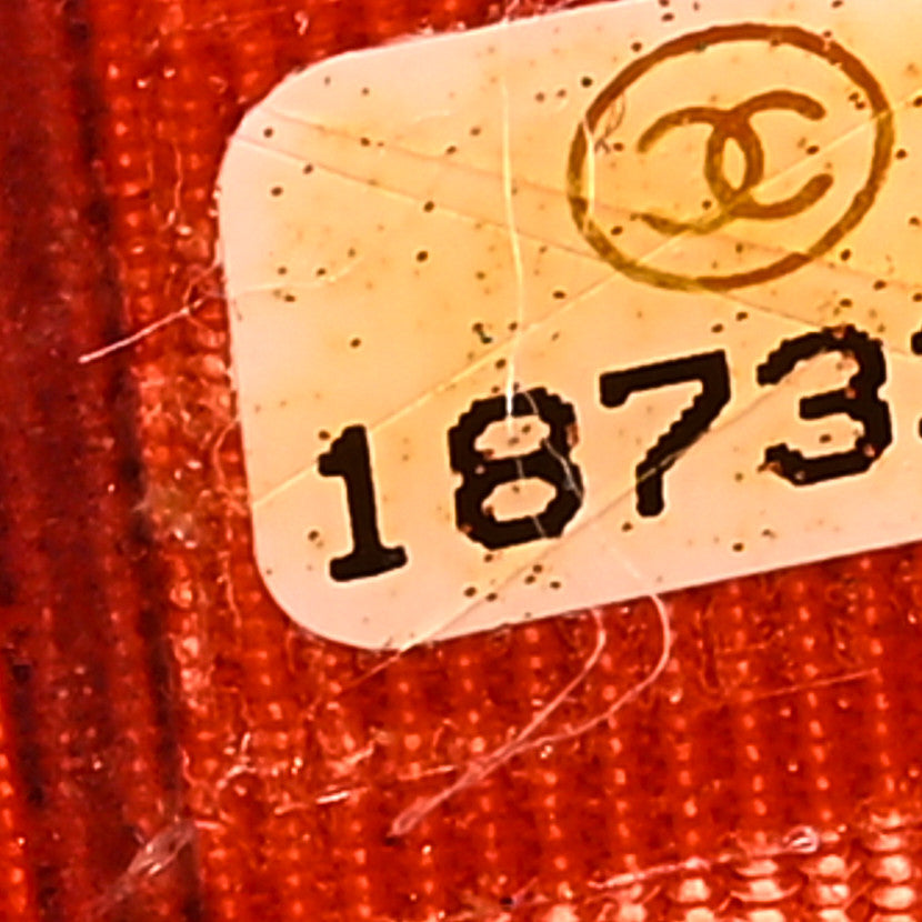 Chanel Snakeskin Wallet On Chain WOC Orange 8 of 11