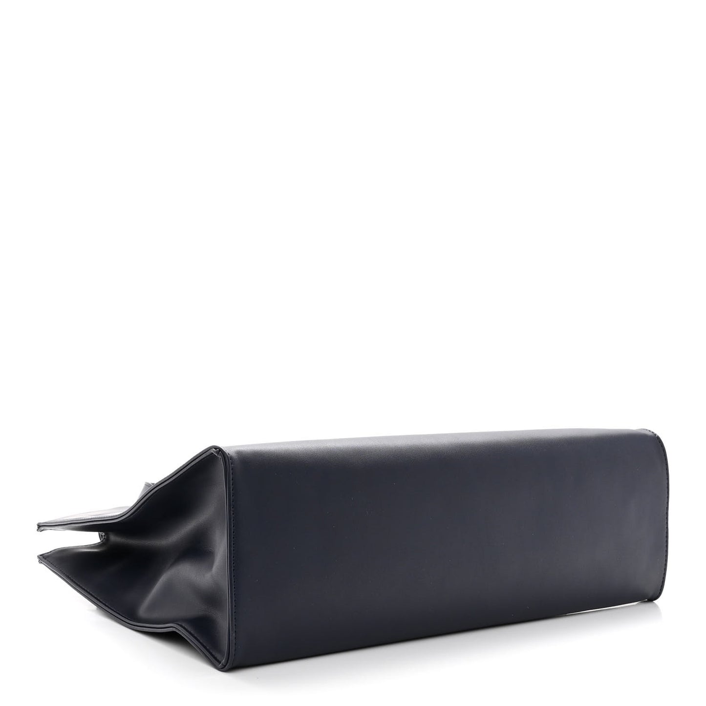 Vegan Leather Medium Shopping Bag Navy