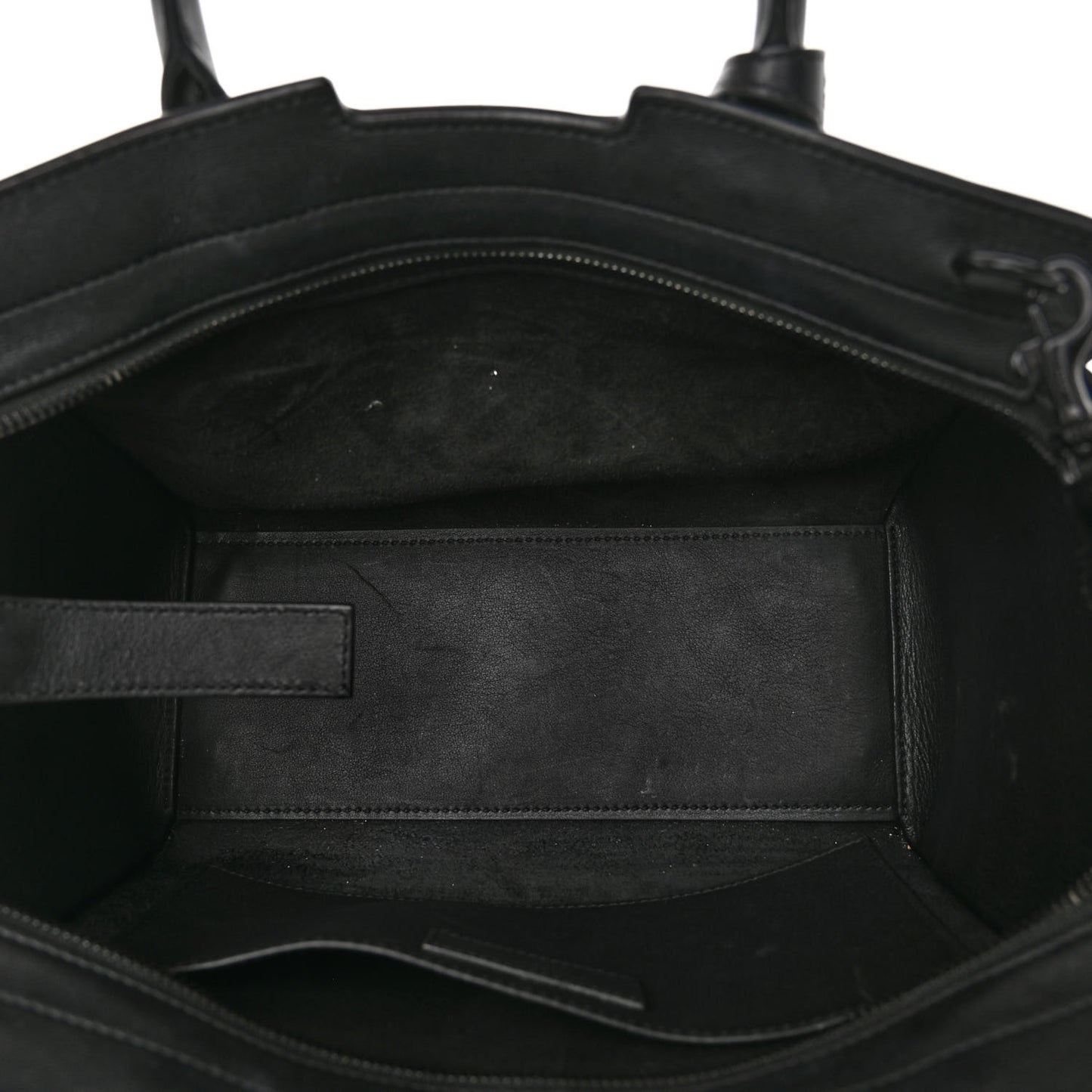 Smooth Calfskin Crocodile Embossed Baby Monogram Downtown Cabas Black