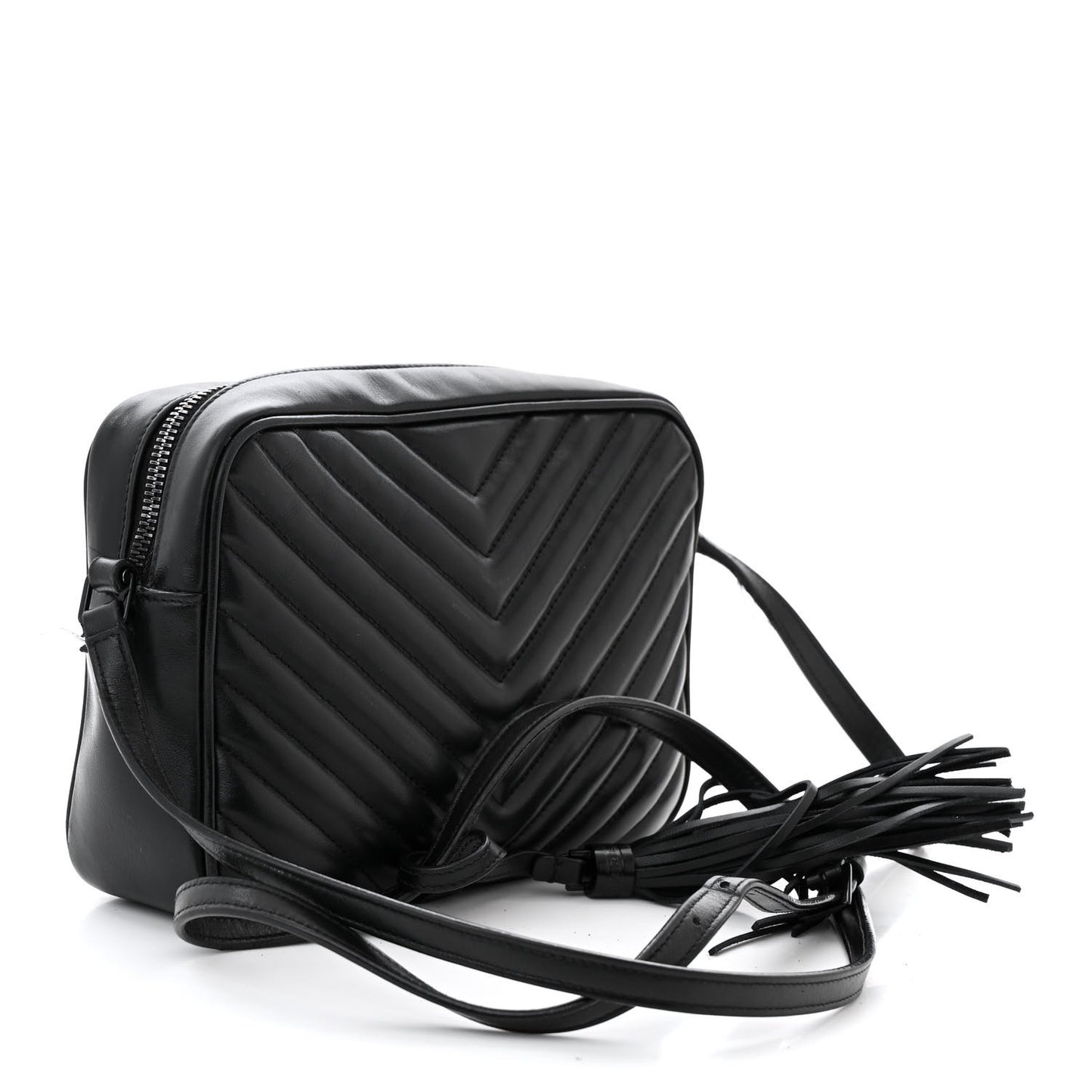Calfskin Matelasse Monogram Monochrome Lou Camera Bag Black