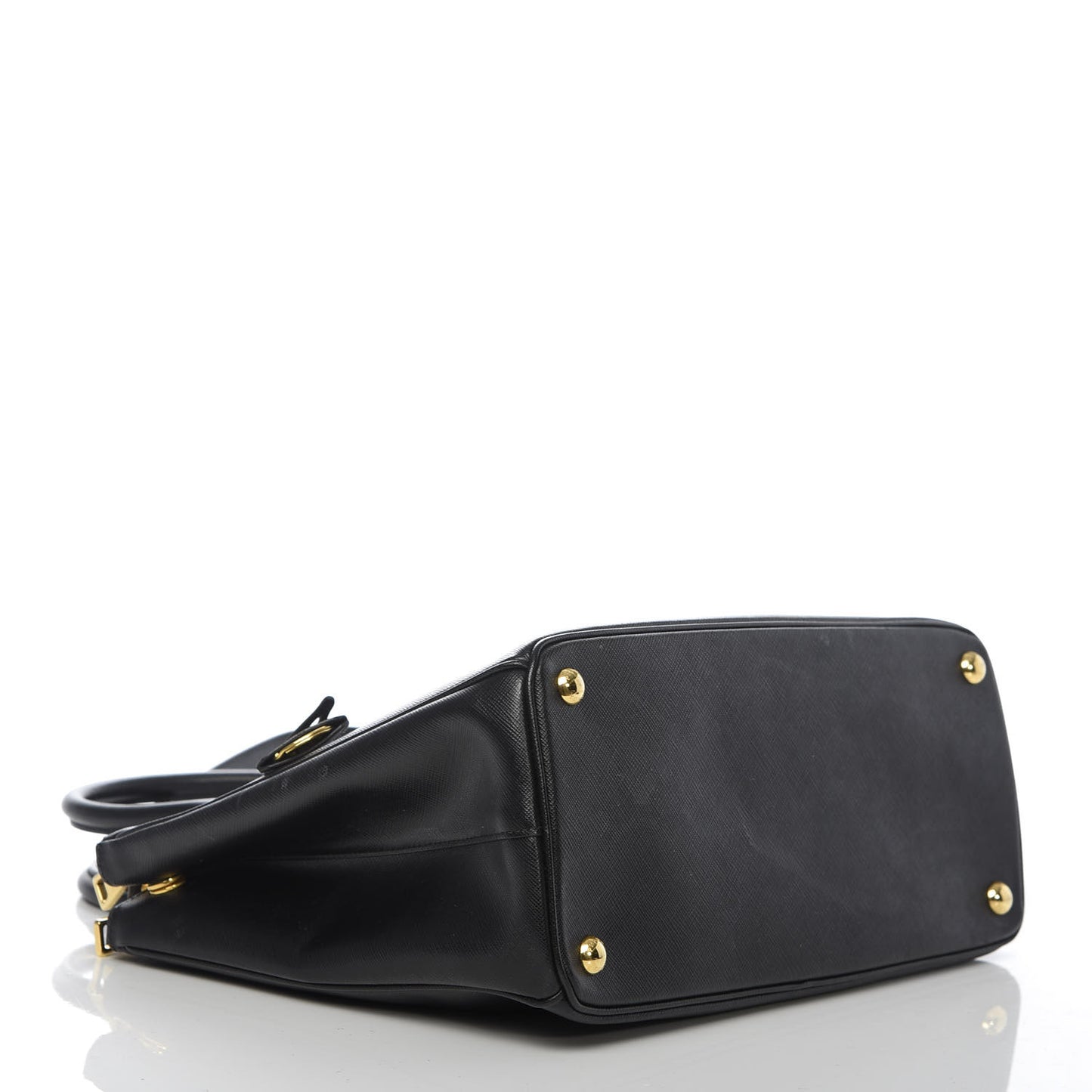 Saffiano Medium Galleria Double Zip Tote Black
