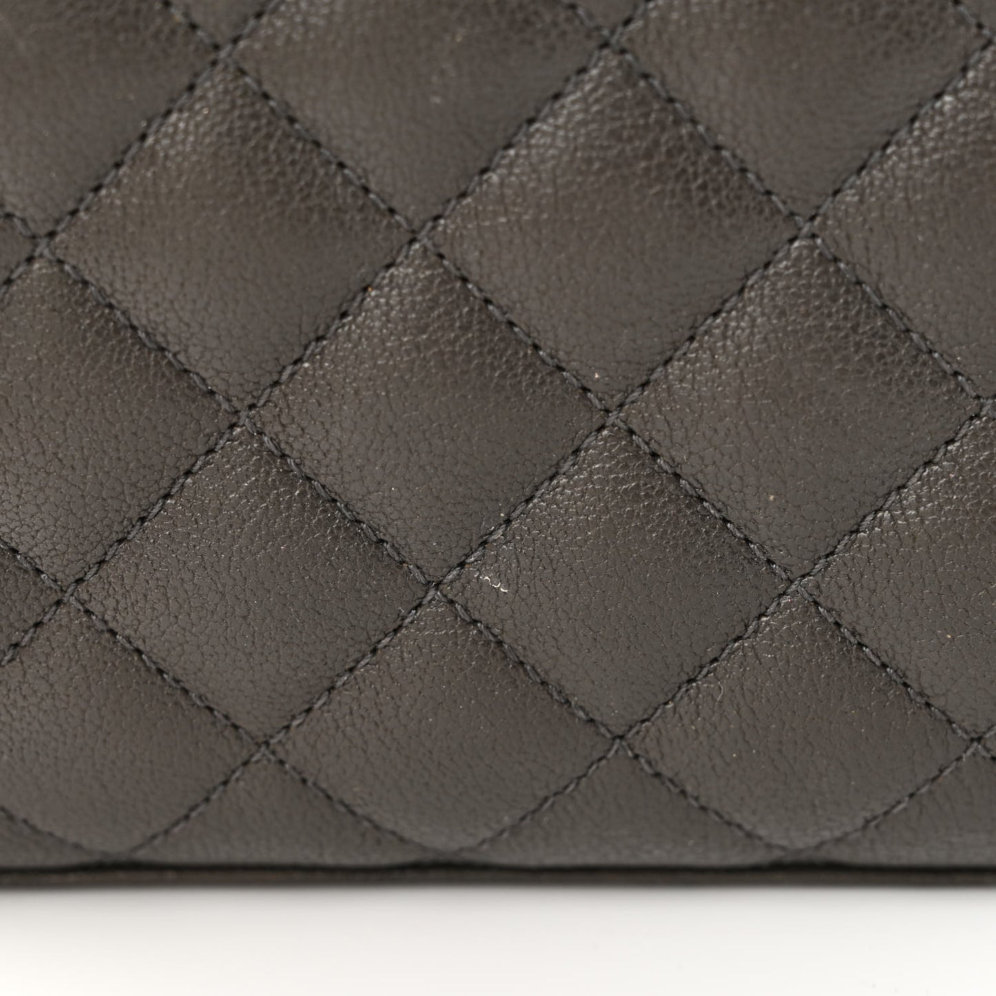 Sheepskin Tri-Quilt Monogram Envelope Chain Wallet Earth