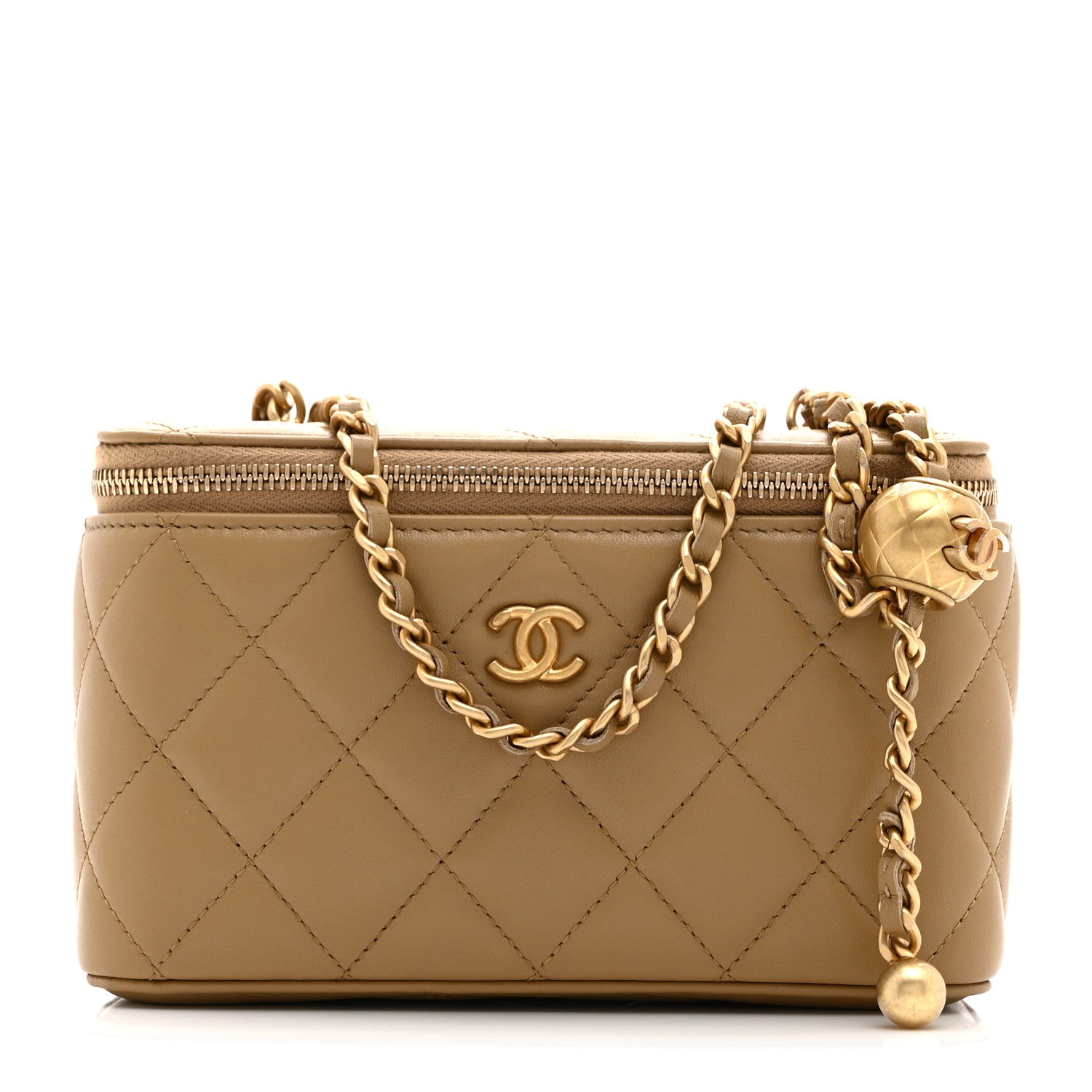 CHANEL ベージュ エナメル パーティーバッグ CHANEL ベージュ エナメル パーティーバッグ CHANEL ベージュ エナメル