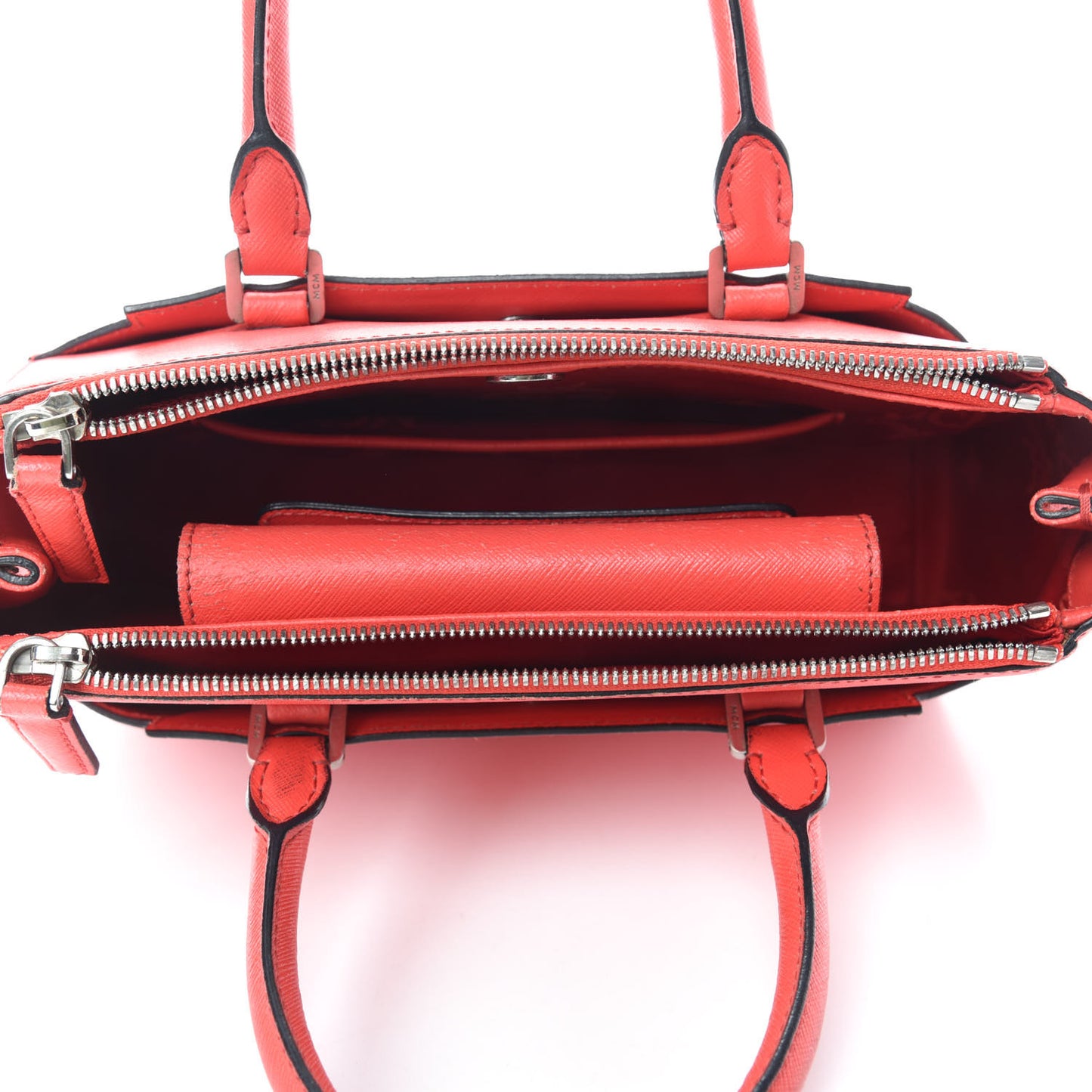 Saffiano Small Elda Tote Red