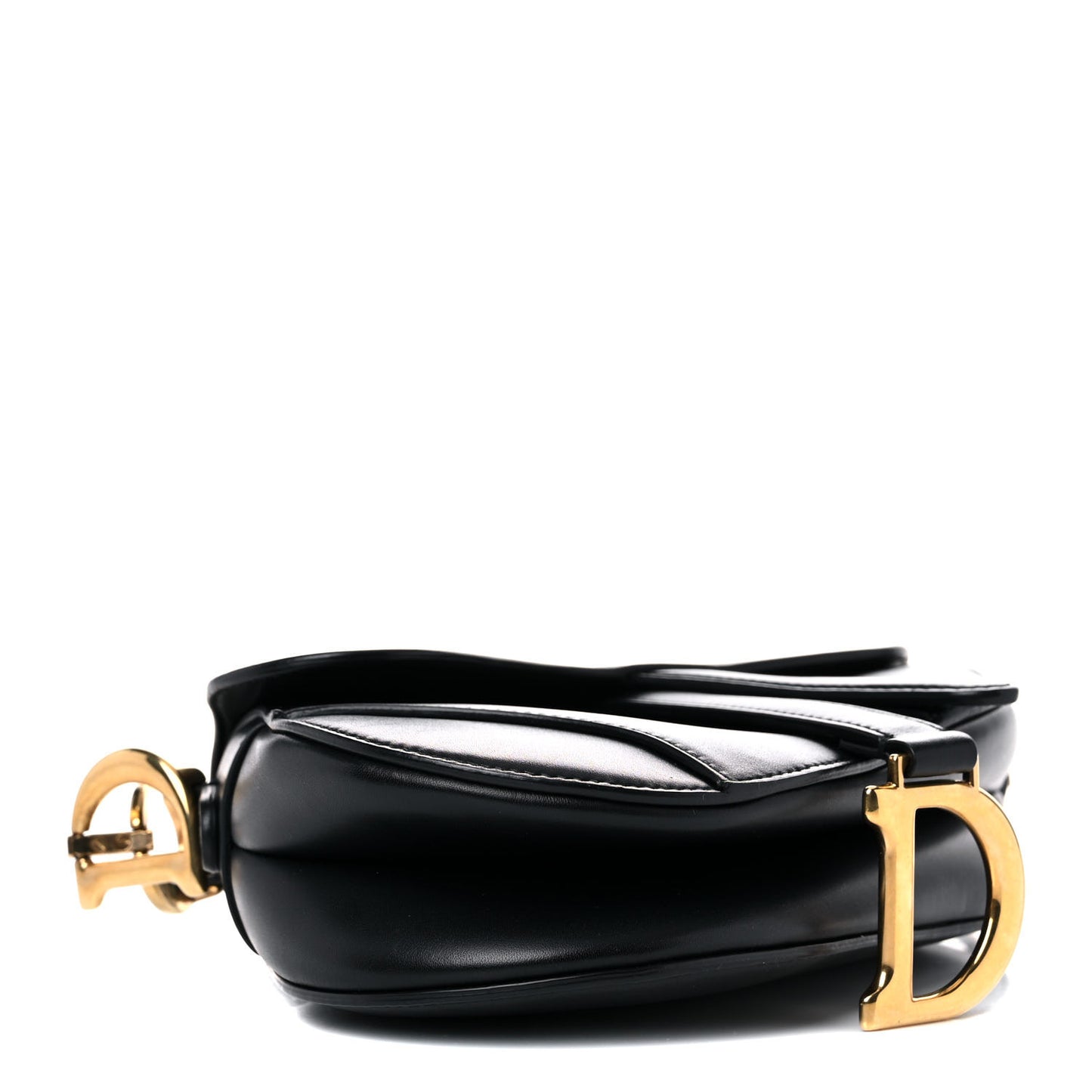 Calfskin Mini Saddle Bag Black