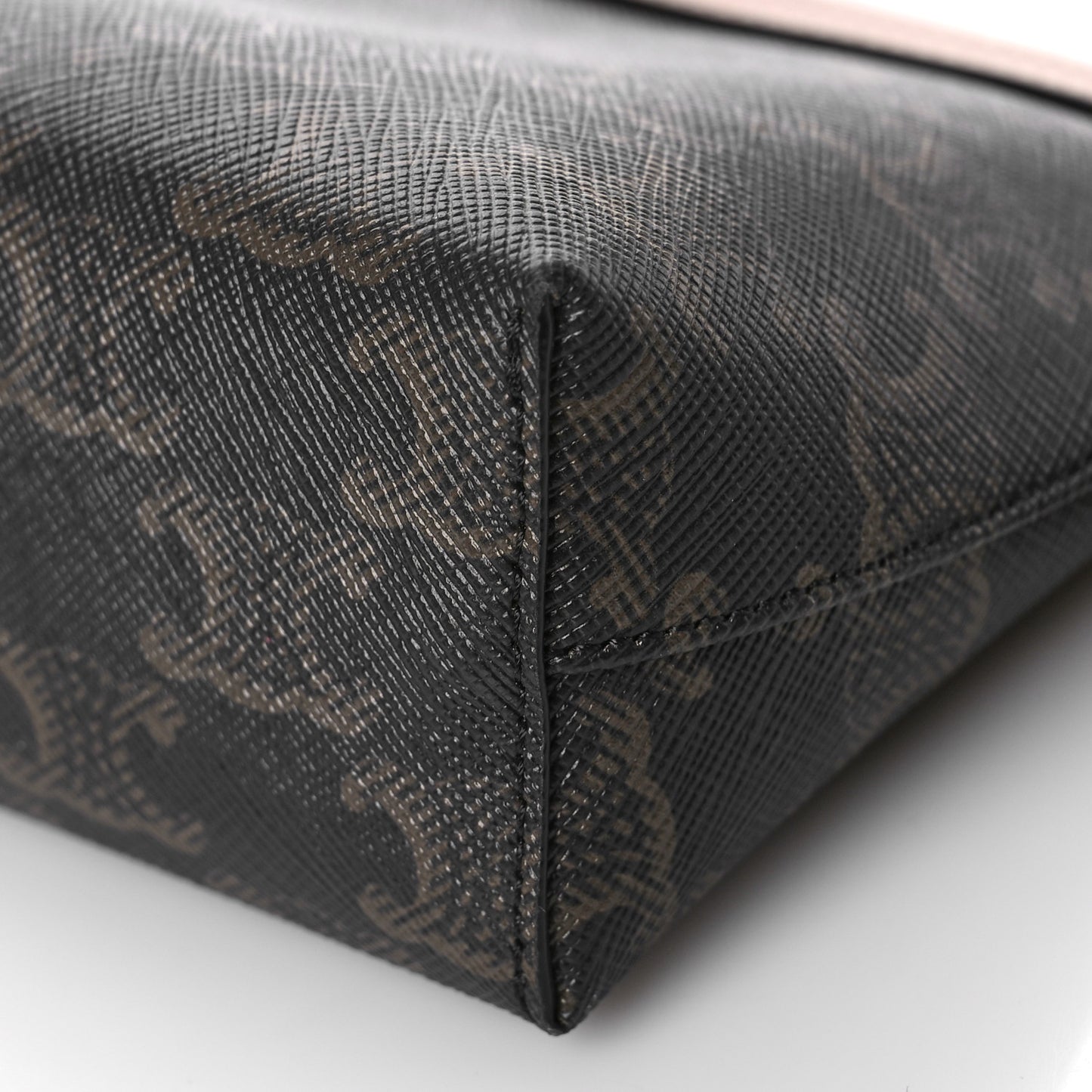 Triomphe Canvas Calfskin Cosmetic Pouch Tan