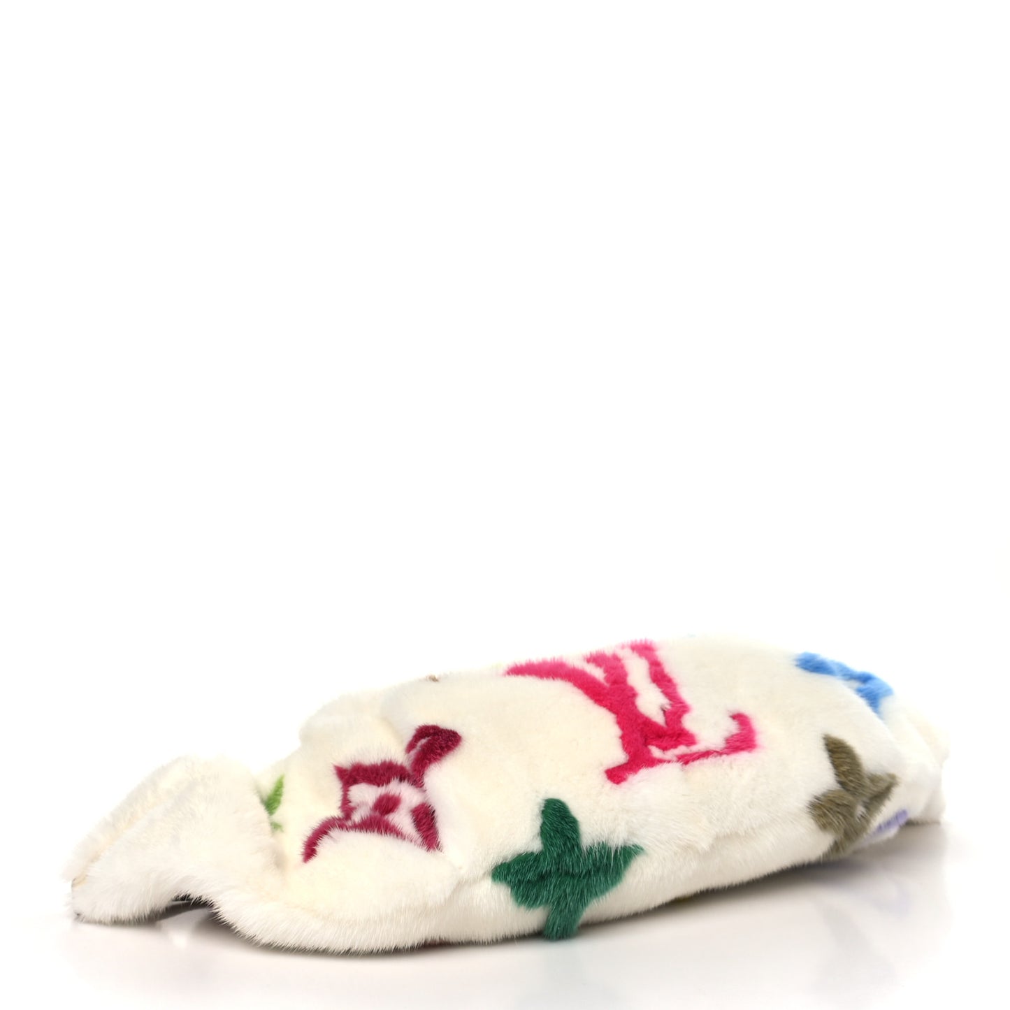 LV X TM Mink Ostrich Monogram Bum Bag White Multicolor