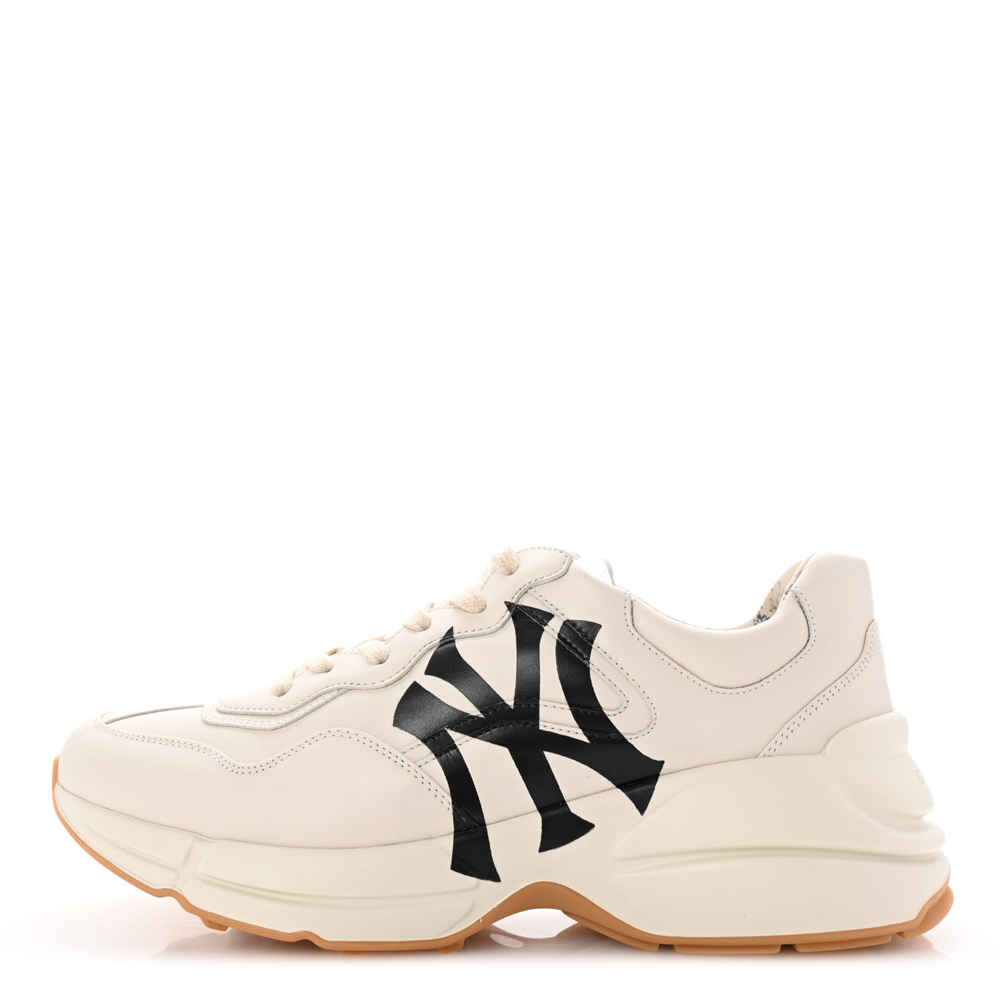 X MLB Calfskin NY Yankees Mens Rhyton Sneakers 7.5 Mystic White