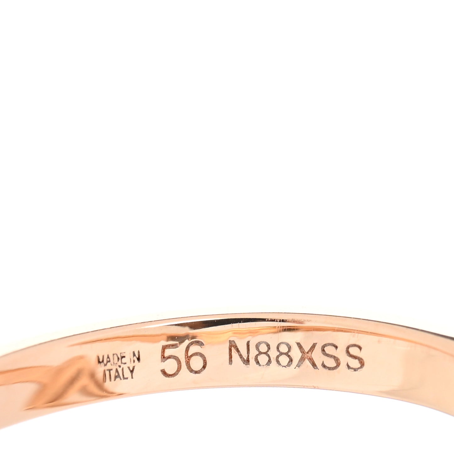 18K Rose Gold Diamond Mother of Pearl Gelati Ring 56 7.5