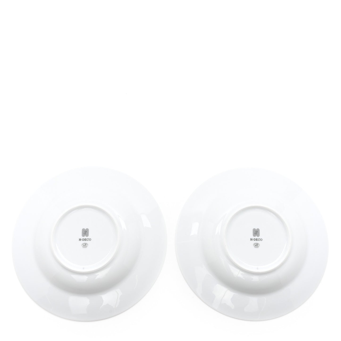 Porcelain H Deco Soup Bowl Set of 2 Black White