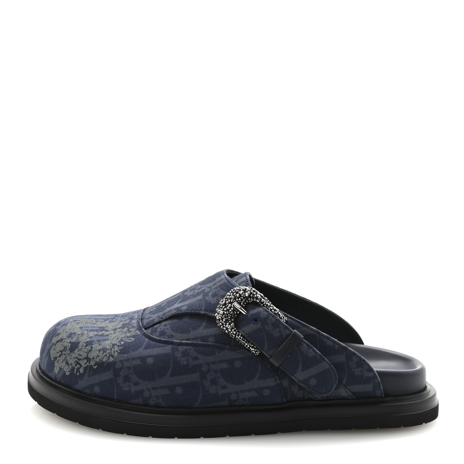 Christian Dior X DENIM TEARS Denim Calfskin Oblique Mens Mules 42