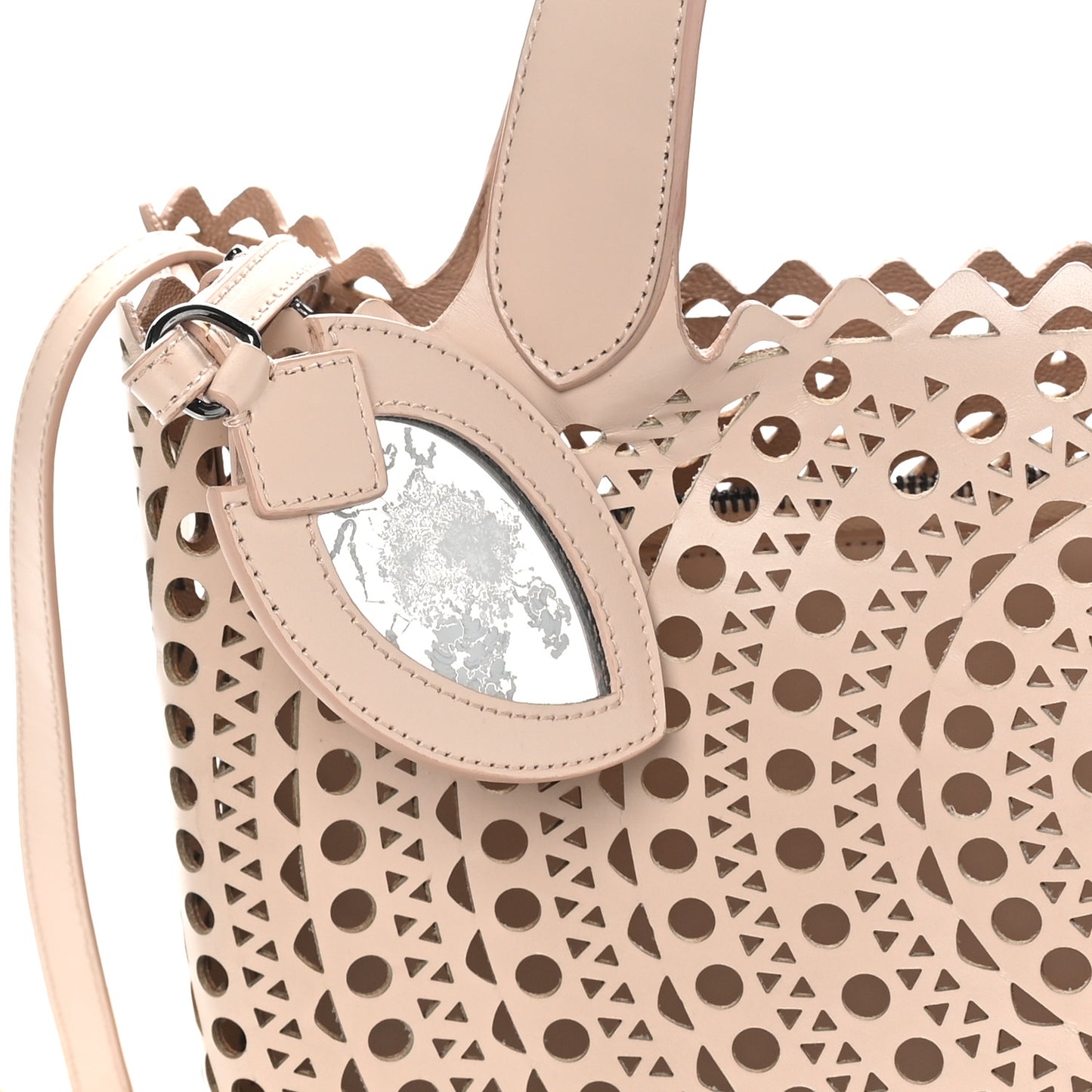 Calfskin Laser Cut Tote Sable