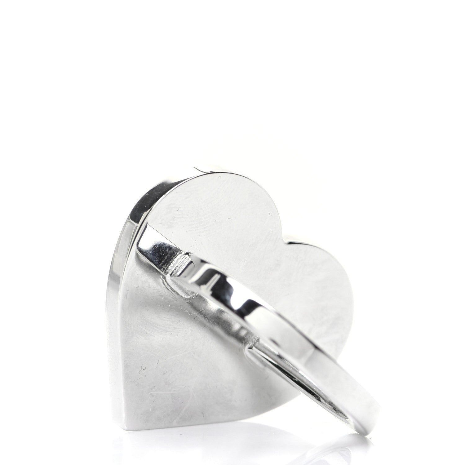 Hermes Palladium Coeur Scarf Ring Rouge 3 of 7