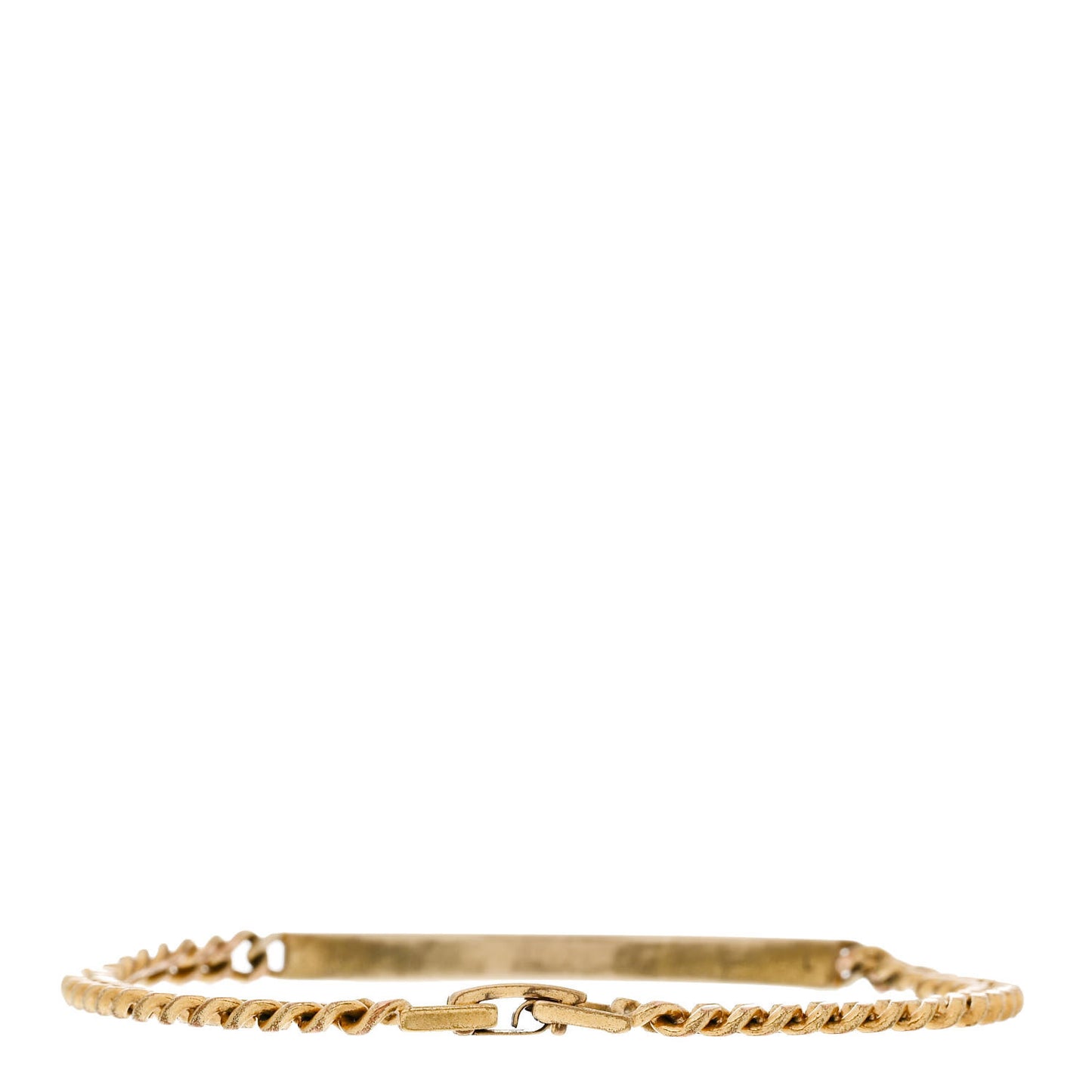 Metal ID Plaque Bracelet L Gold