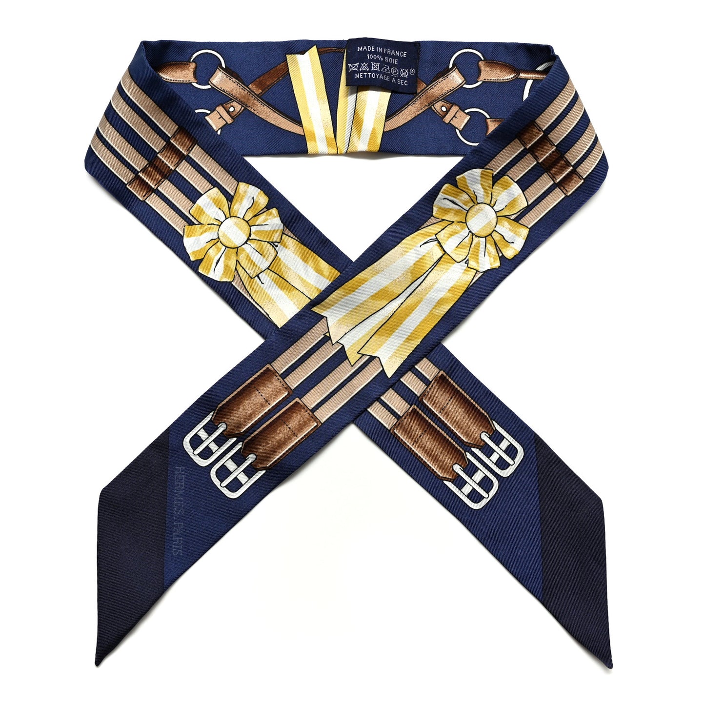 Silk Jumping Twilly Marine Gold Brun