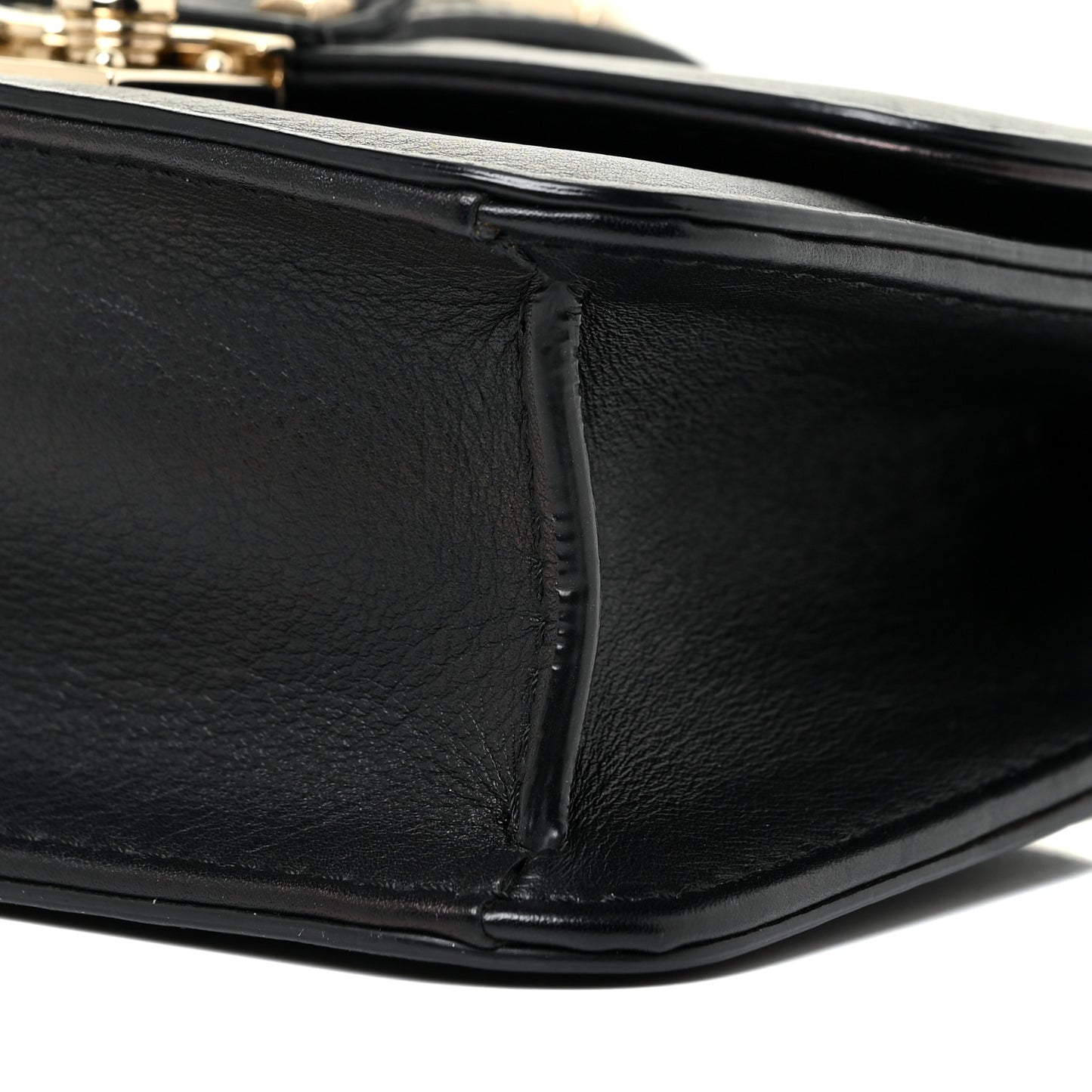 Vitello Mini Glam Lock Rockstud Flap Black