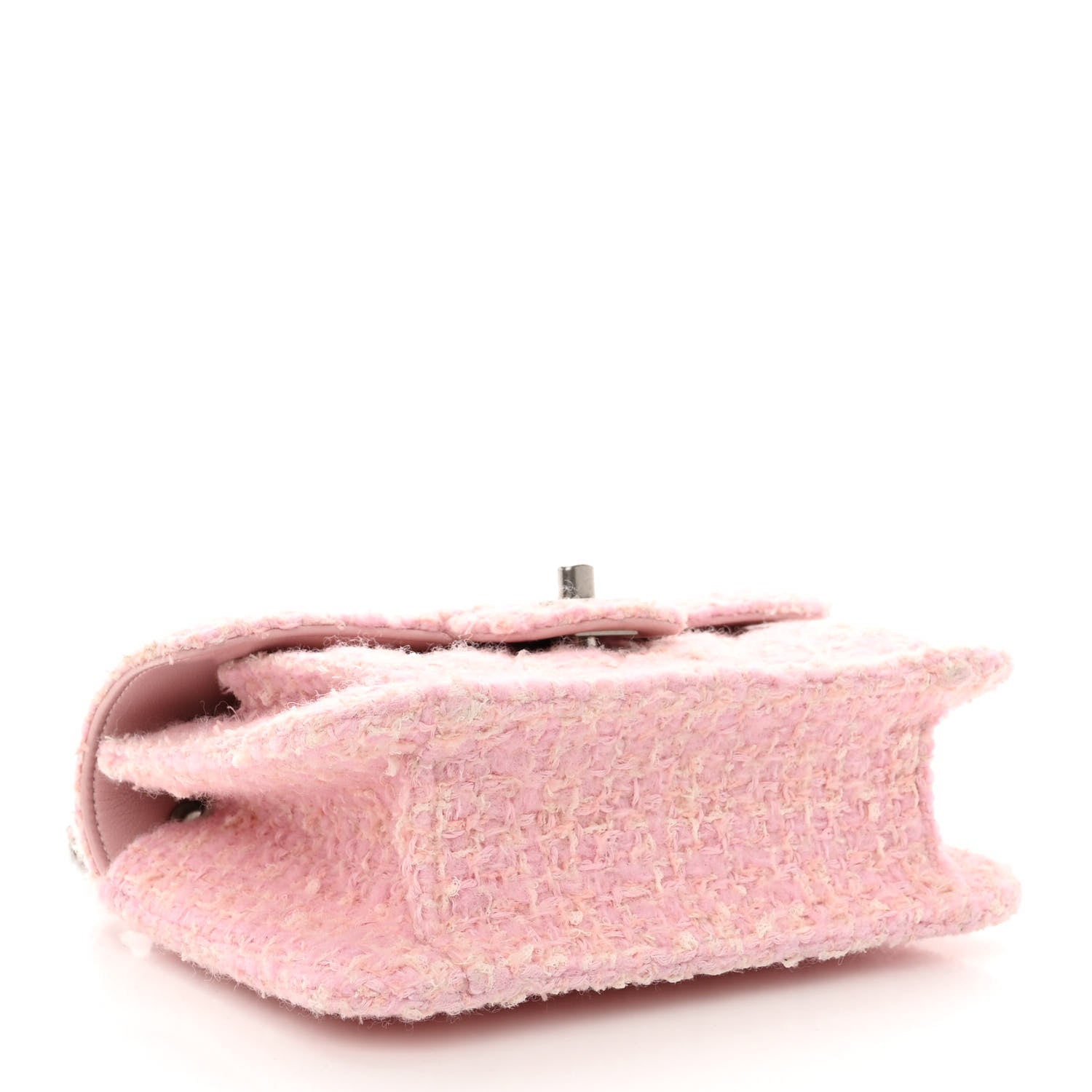 Chanel Tweed Quilted Double You Mini Flap Pink 4 of 14