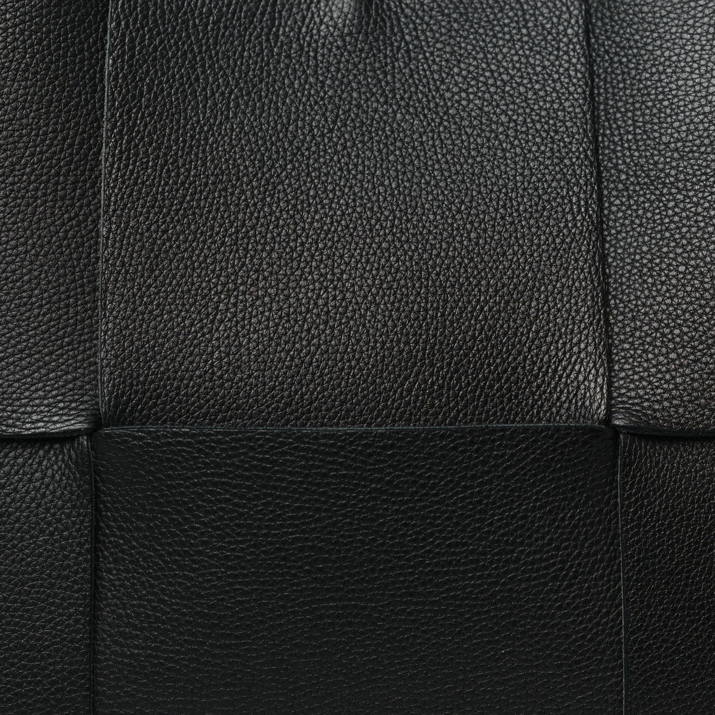 Grained Calfskin Intrecciato Small Arco Tote Black