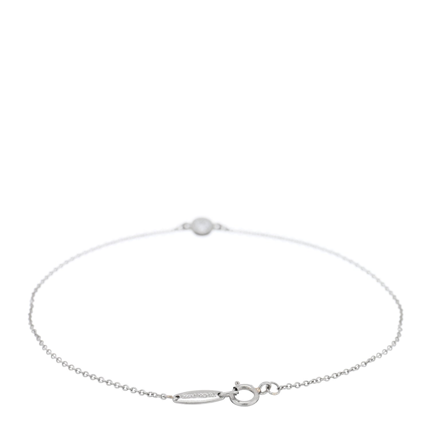 Tiffany Platinum Diamond .08ct Elsa Peretti Diamonds by the Yard Bracelet 2 of 4
