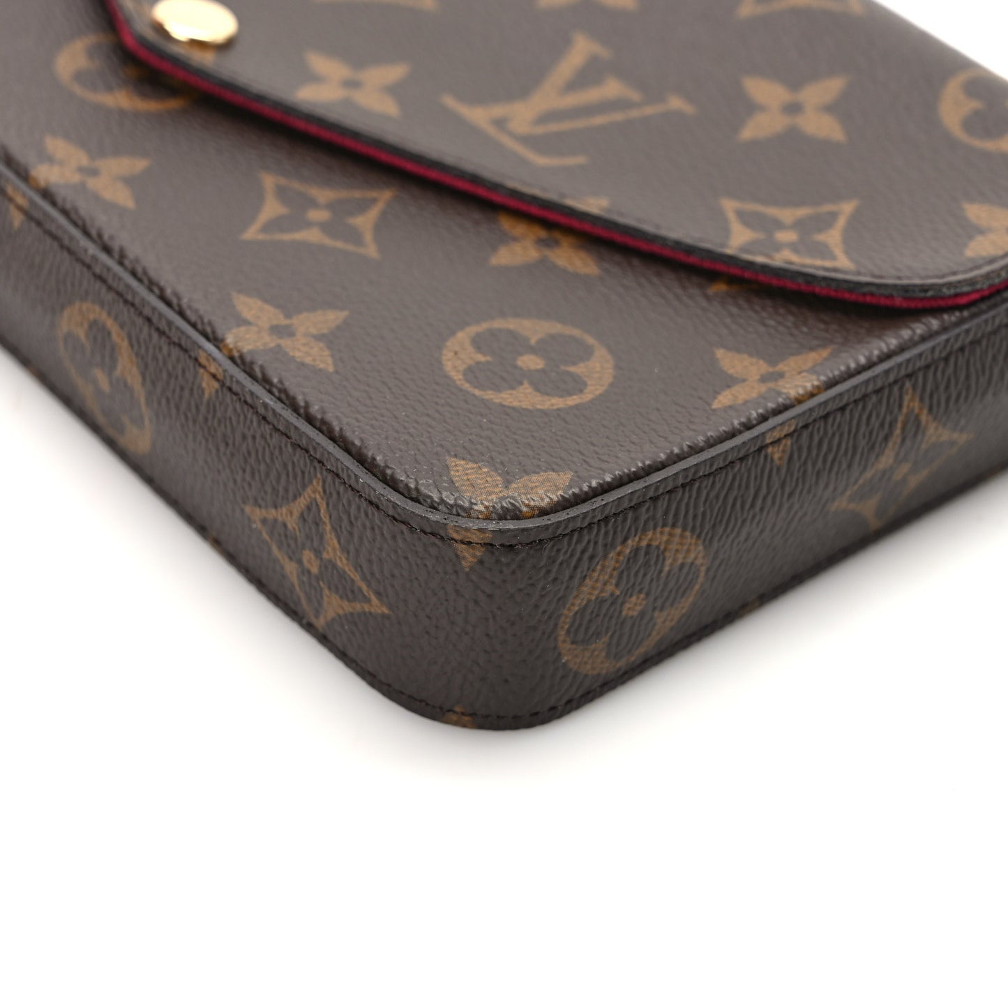 Monogram Pochette Felicie Chain Wallet Fuchsia