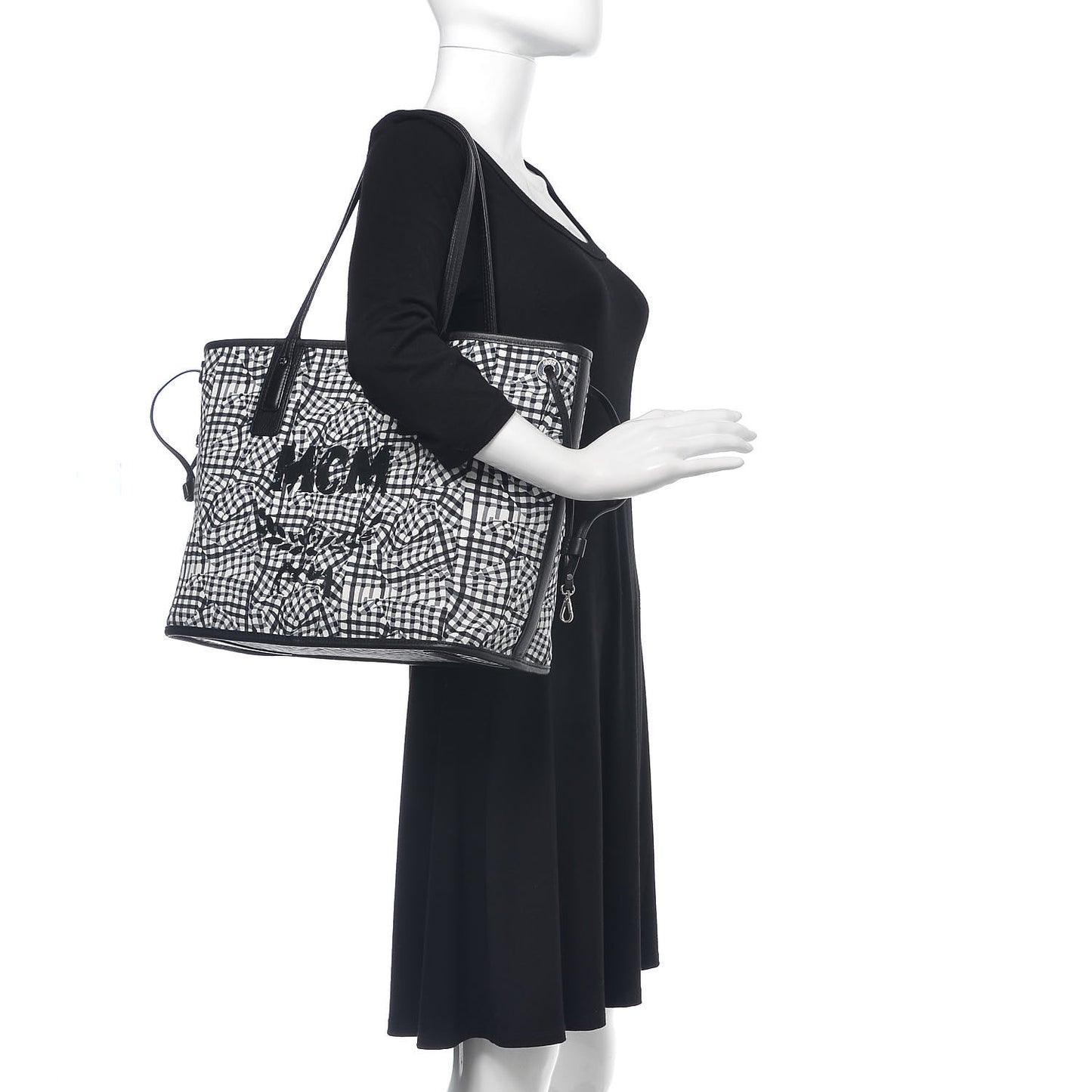 Visetos Medium Liz Reversible Shopper Tote Black