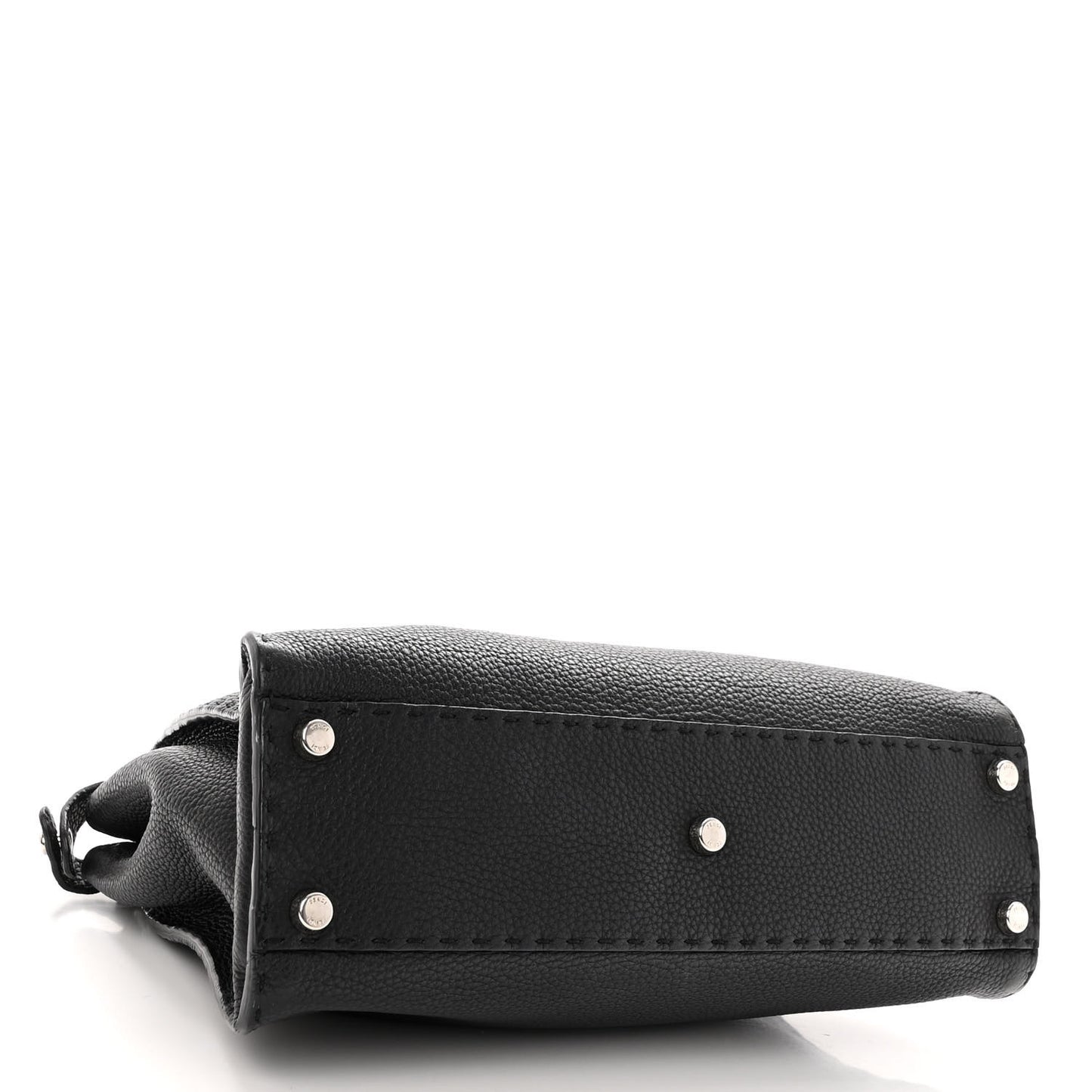 Cuoio Romano Selleria Bi-Color Medium Peekaboo Iconic Satchel Black Mou