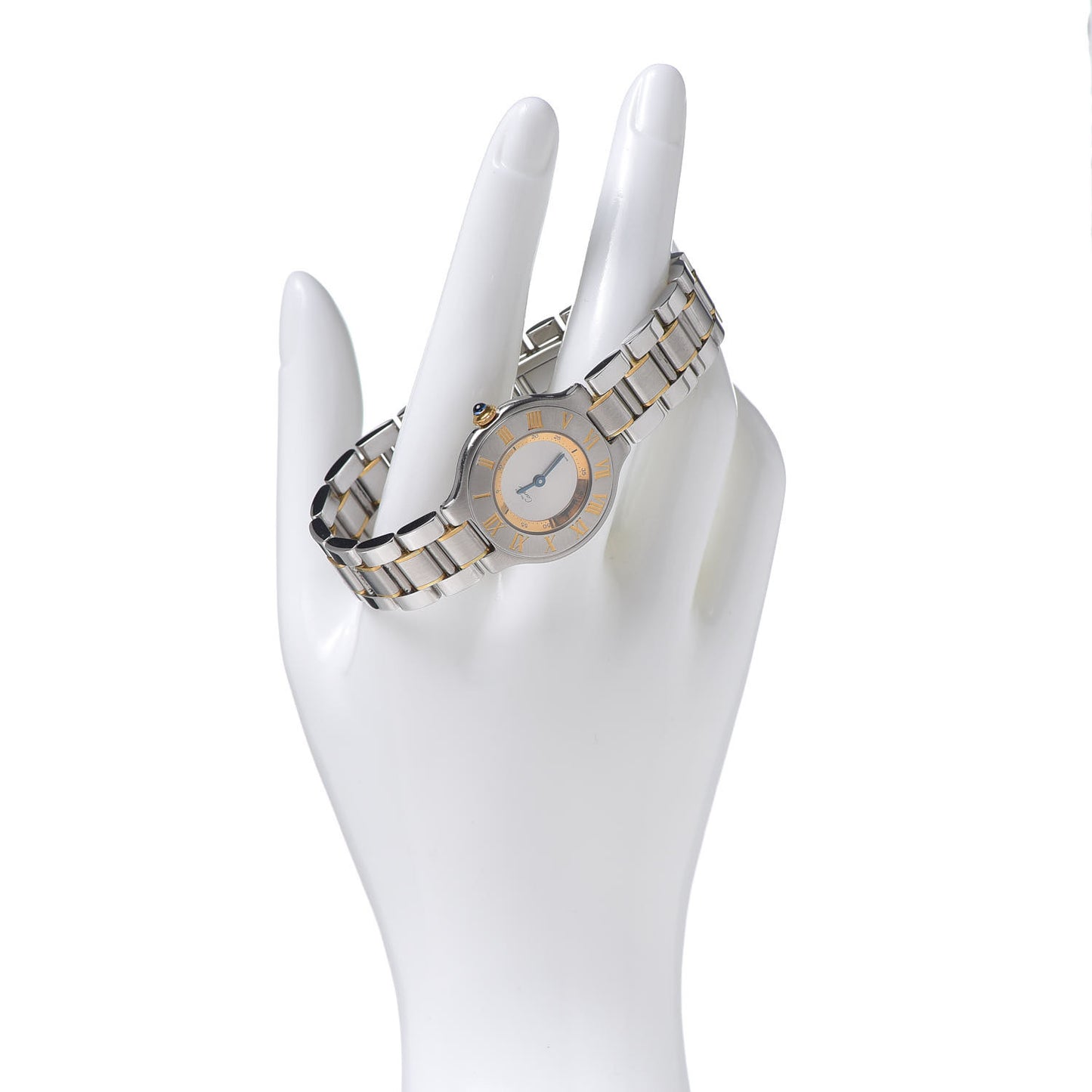 Stainless Steel 18K Yellow Gold 28mm Must De 21 Quartz Watch