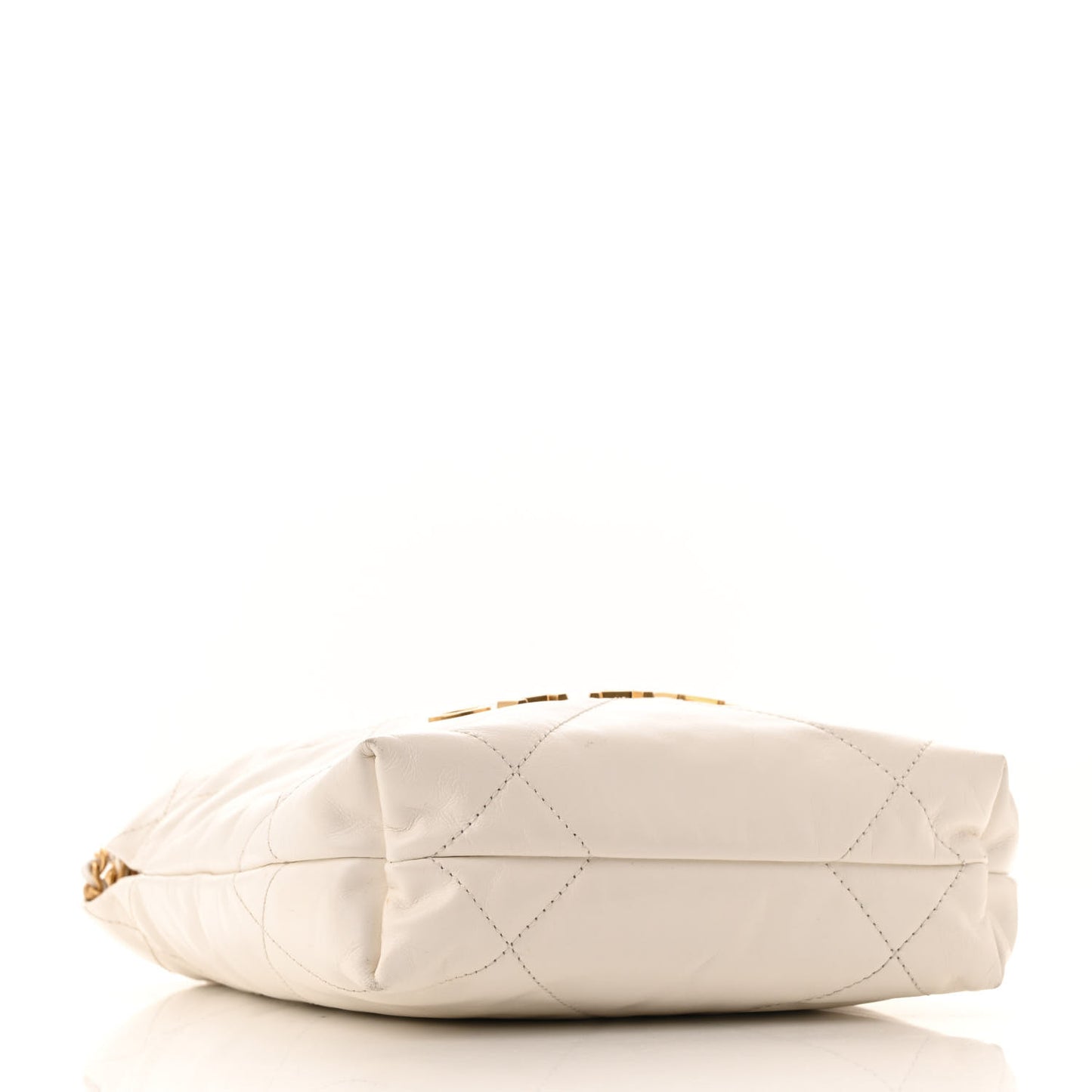 Shiny Calfskin Quilted Mini Chanel 22 White