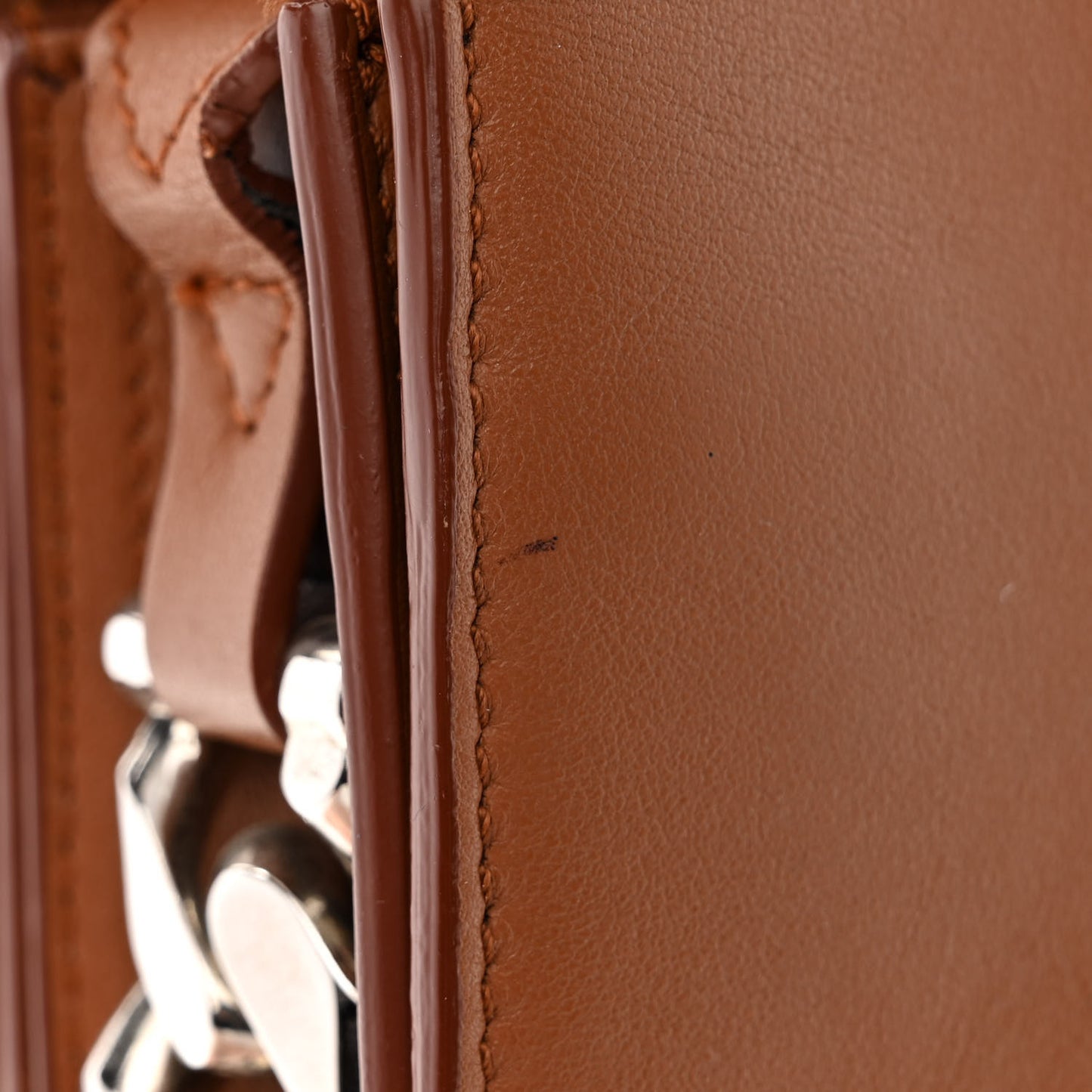 Calfskin Infinity Saddle Bag Cognac