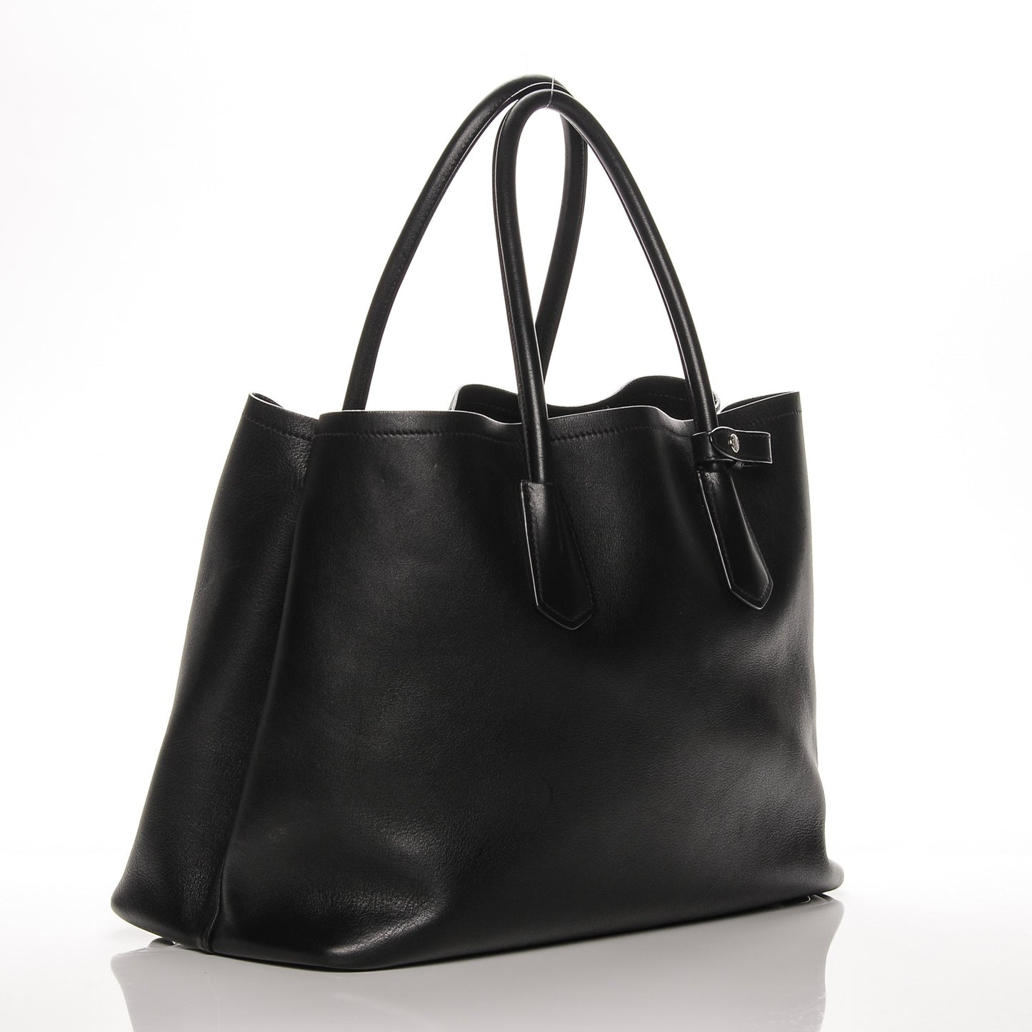 City Calf Medium Double Bag Nero Black