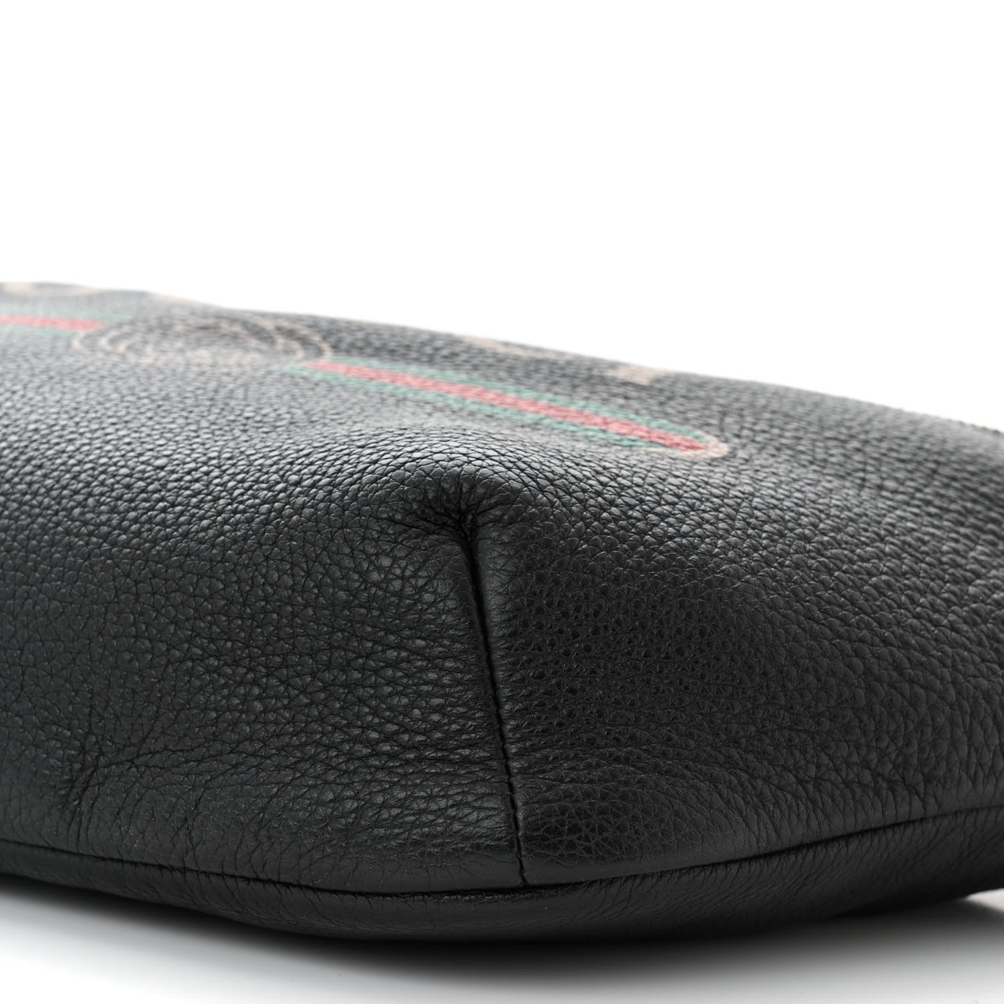 Grained Calfskin Logo Belt Bag Black