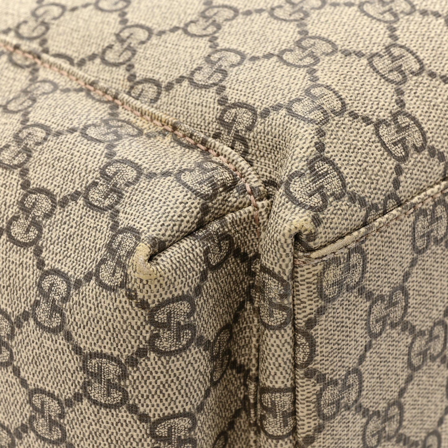 GG Plus Monogram Messenger Diaper Bag Dark Brown