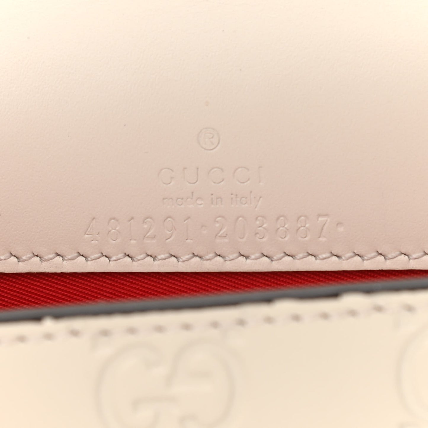Guccissima Mini Cherry Chain Bag White